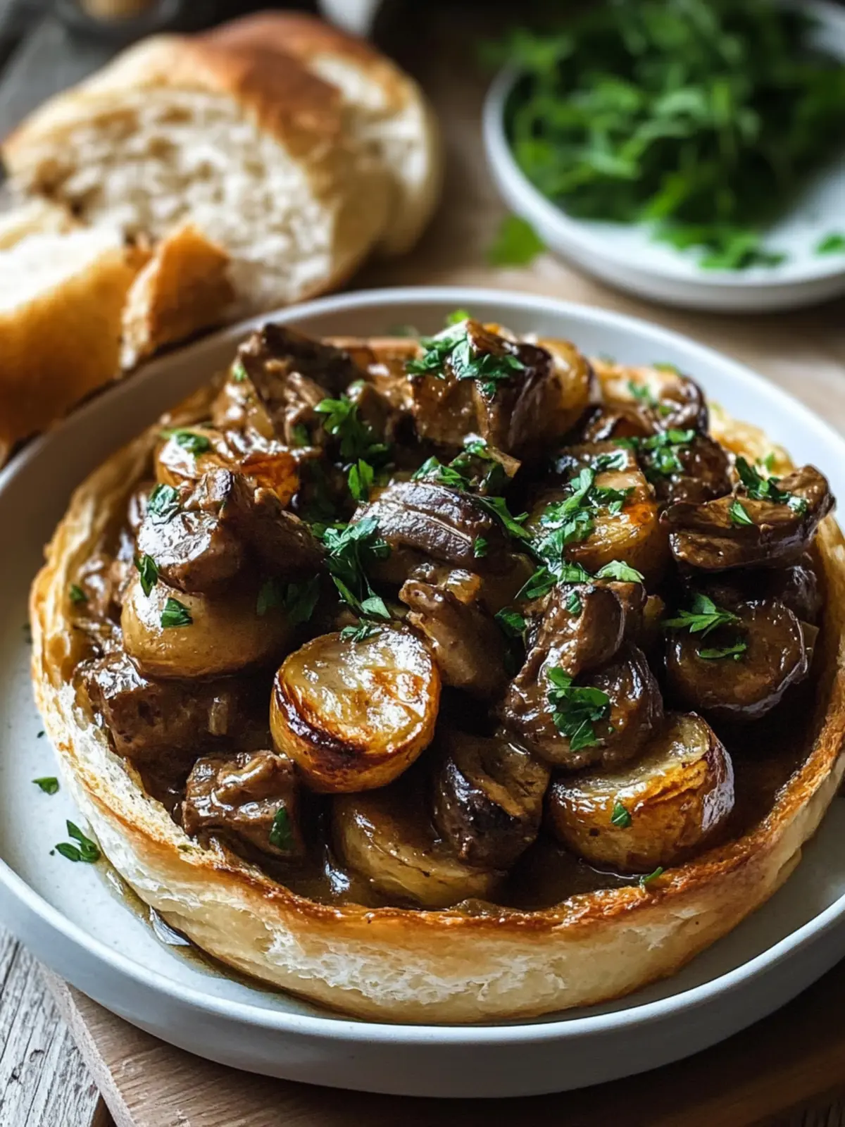 Hochgenuss: Pilzgulasch nach Bourguignon-Art vegetarisch kochen 3 Pilzgulasch nach Bourguignon-Art