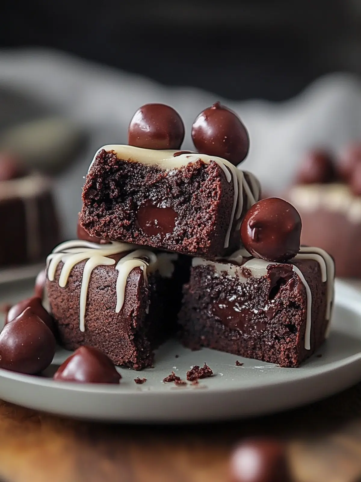 Schoko-Kirsch-Brownie-Bomben – Der perfekte Schokoladengenuss 3 Schoko-Kirsch-Brownie-Bomben