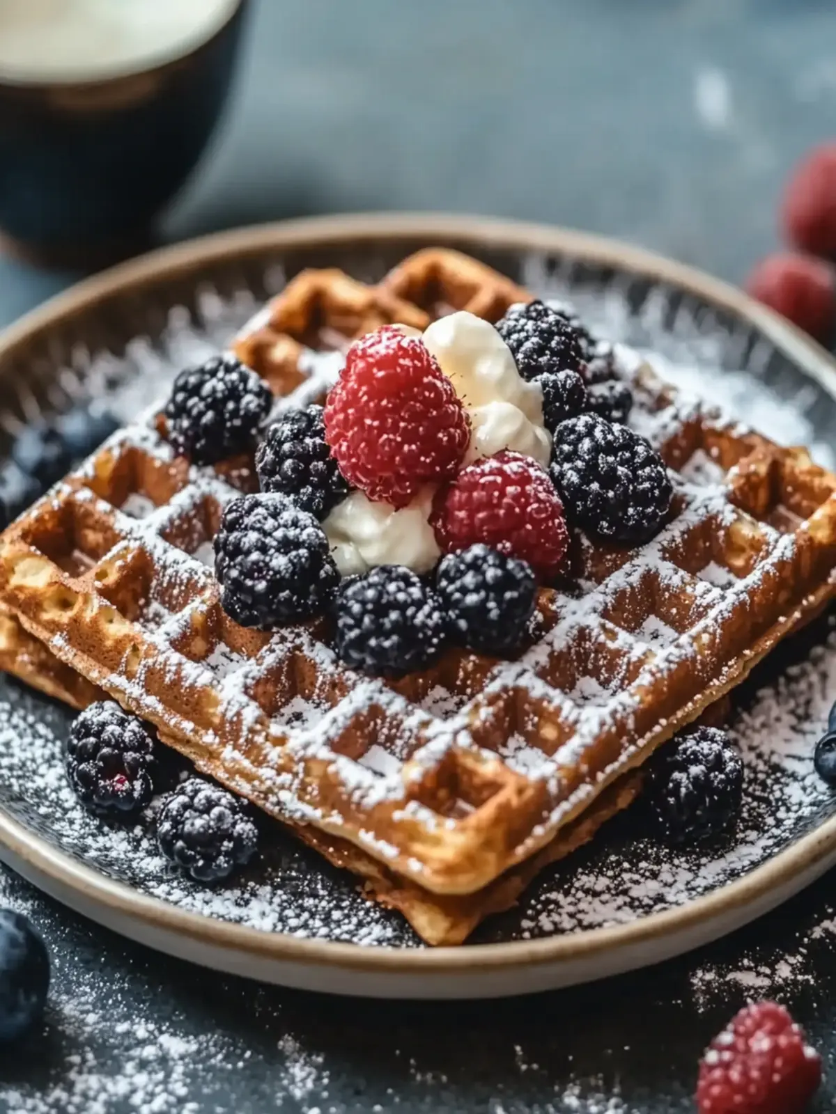 Fluffige Schoko-Waffeln mit Zimt für den perfekten Genuss 3 Fluffy Chocolate Waffles with Cinnamon