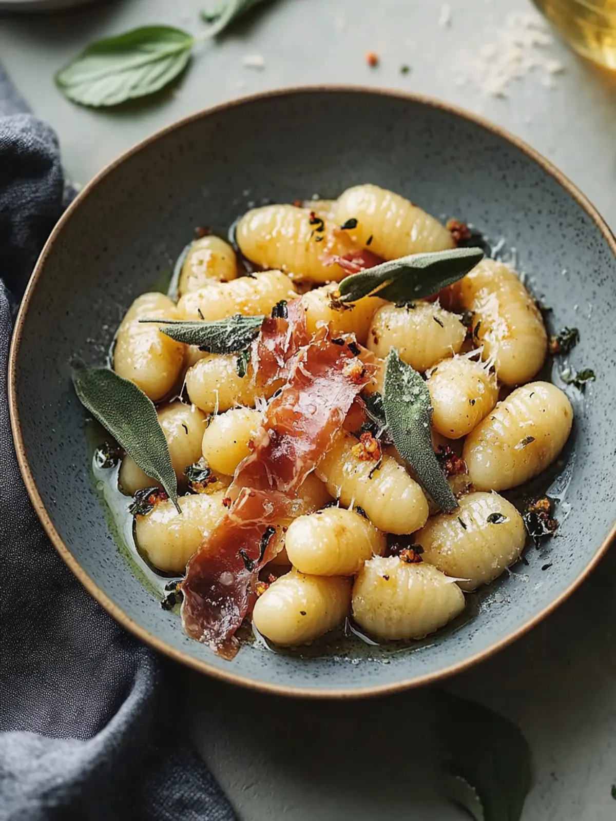 Krosse Gnocchi mit brauner Butter, Salbei und Prosciutto-Sensation 5 Krosse Gnocchi mit brauner Butter, Salbei und Prosciutto-Delikateß
