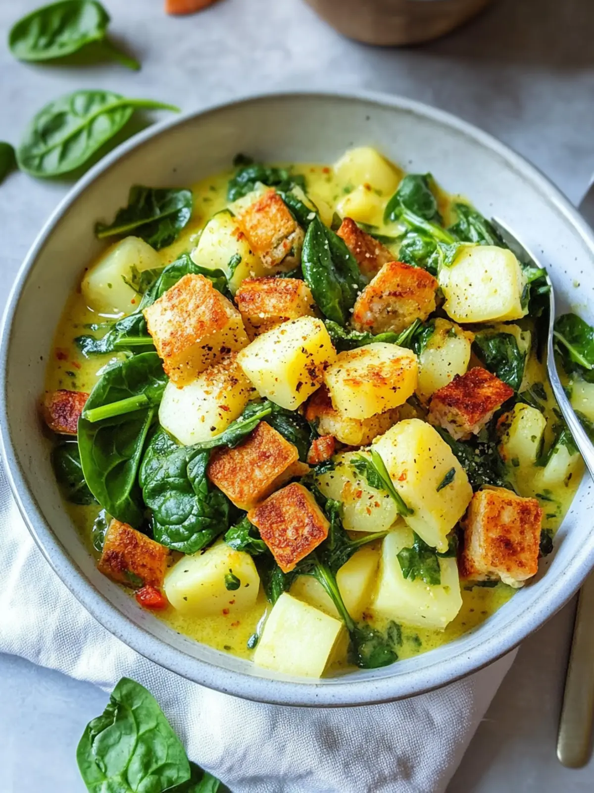 Wärmender Kartoffel- und Spinat-Eintopf für kalte Tage 2 Kartoffel- und Spinat-Eintopf