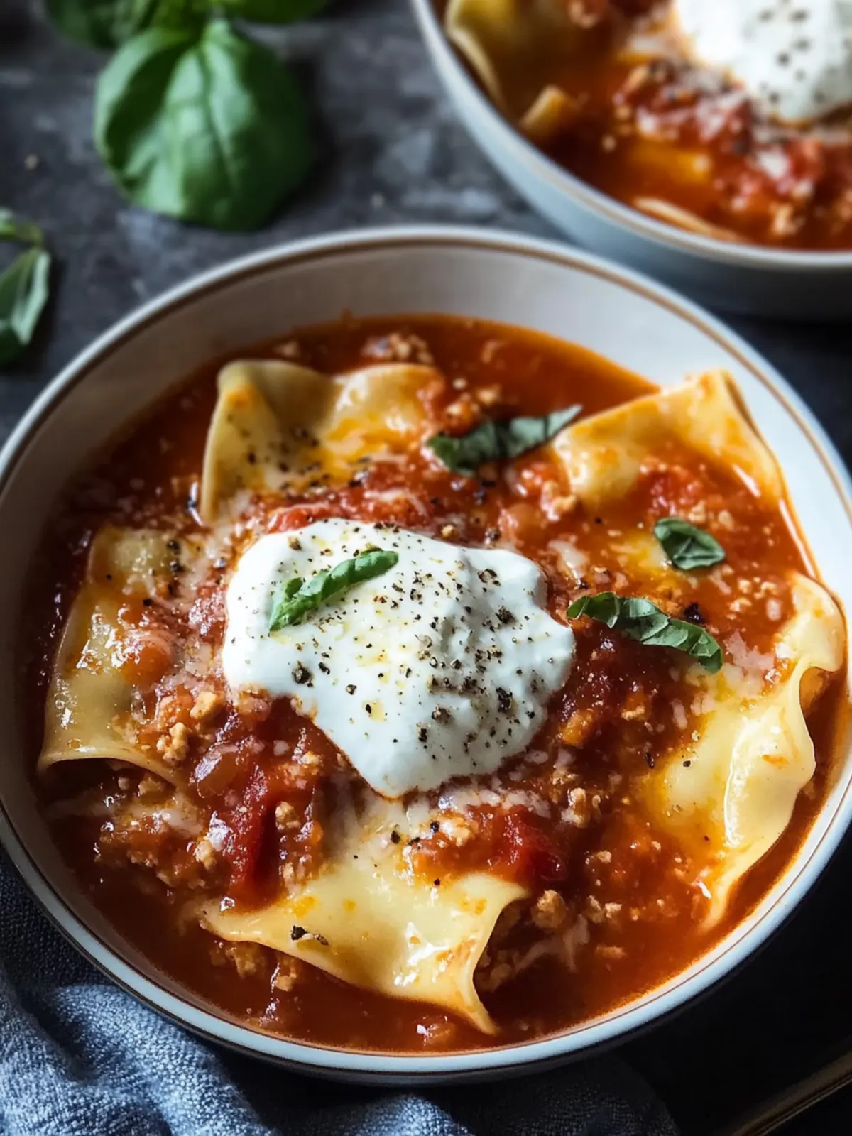 Wärmende Lasagne Suppe - Schnelles Comfort Food für die Familie 2 Lasagne Suppe