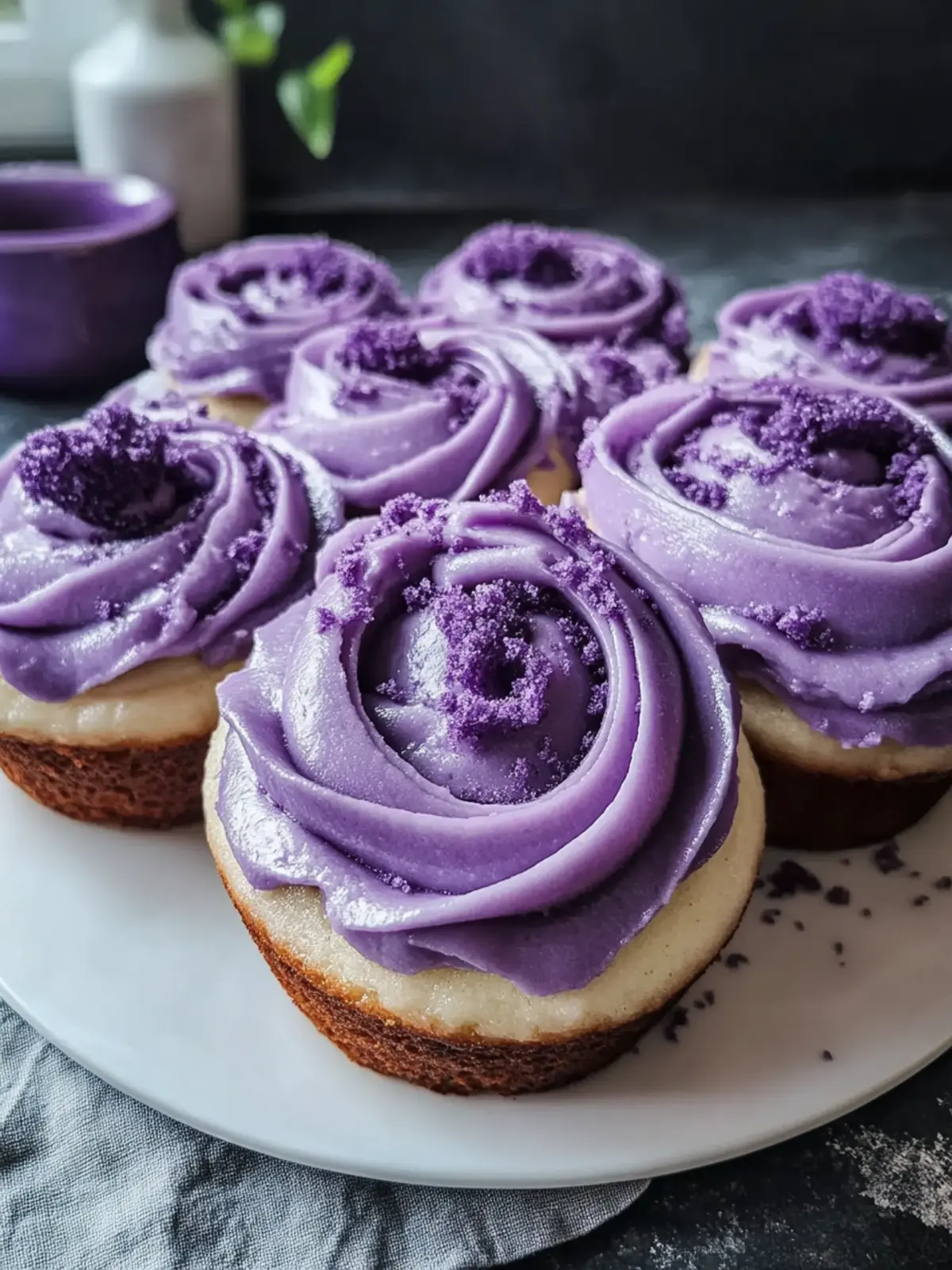 Ube Zimtschnecken mit cremigem Frosting – Der süßeste Genuss 5 Ube Zimtschnecken mit cremigem Frosting