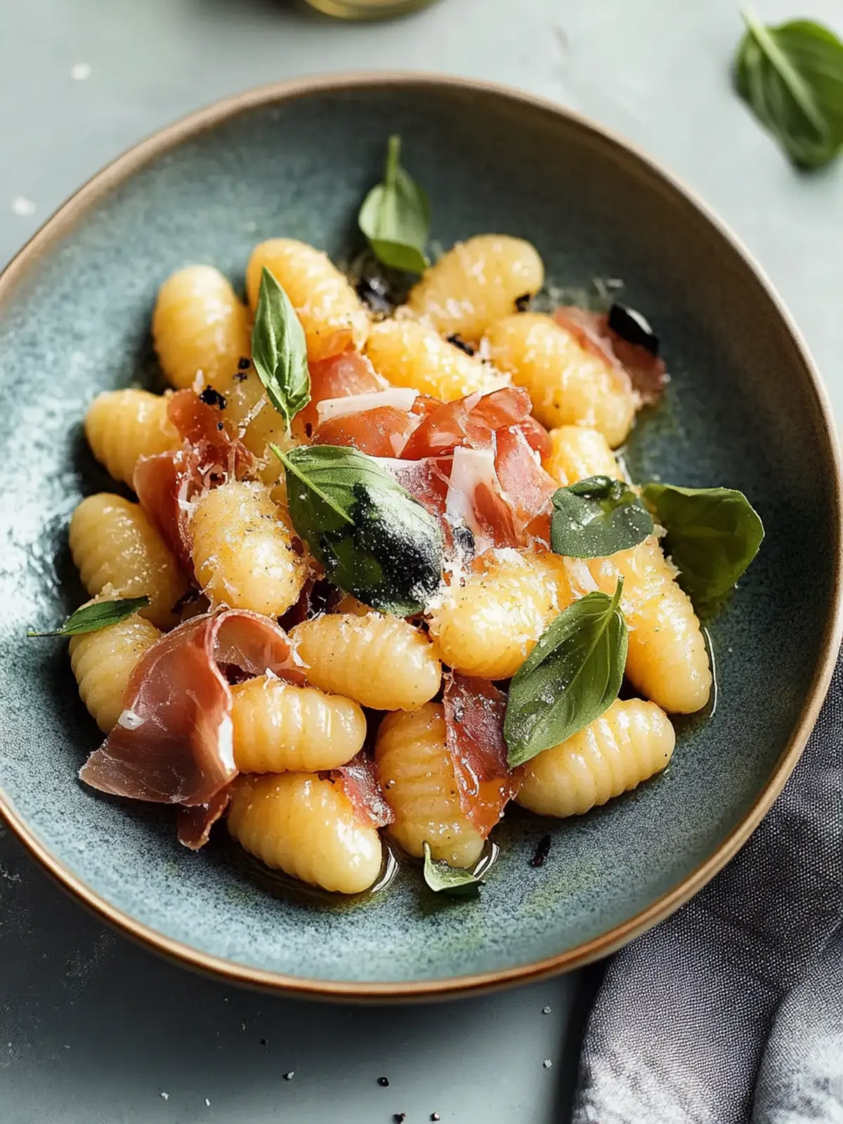 Krosse Gnocchi mit brauner Butter, Salbei und Prosciutto-Sensation 2 Krosse Gnocchi mit brauner Butter, Salbei und Prosciutto-Delikateß