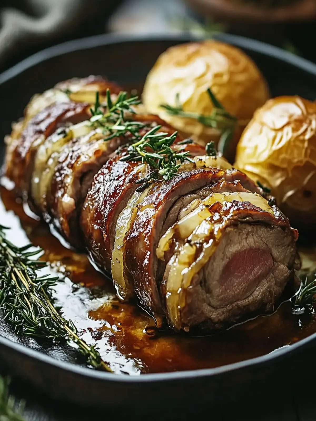 Üppige deutsche Rinderrouladen: Herzhaftes Wohlfühlessen 4 Üppige deutsche Rinderrouladen