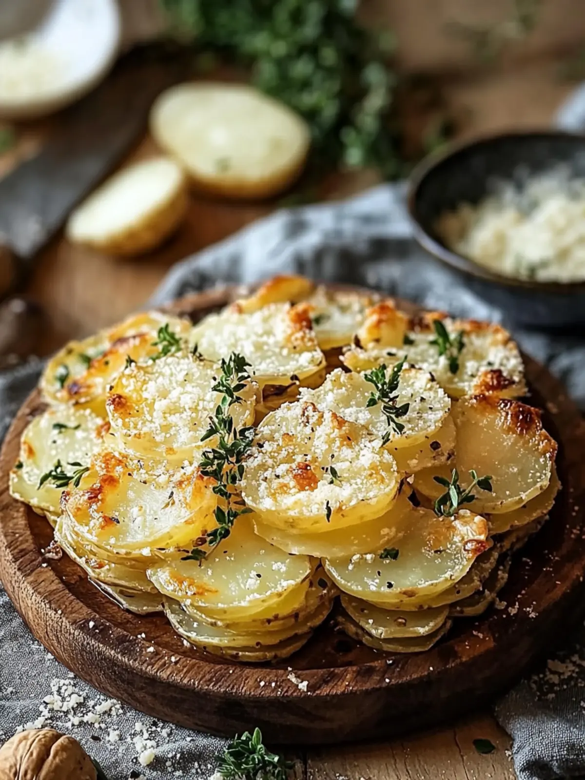 Geröstete Knoblauch-Parmesan-Kartoffelstapel für pure Gemütlichkeit 4 Geröstete Knoblauch-Parmesan-Kartoffelstapel