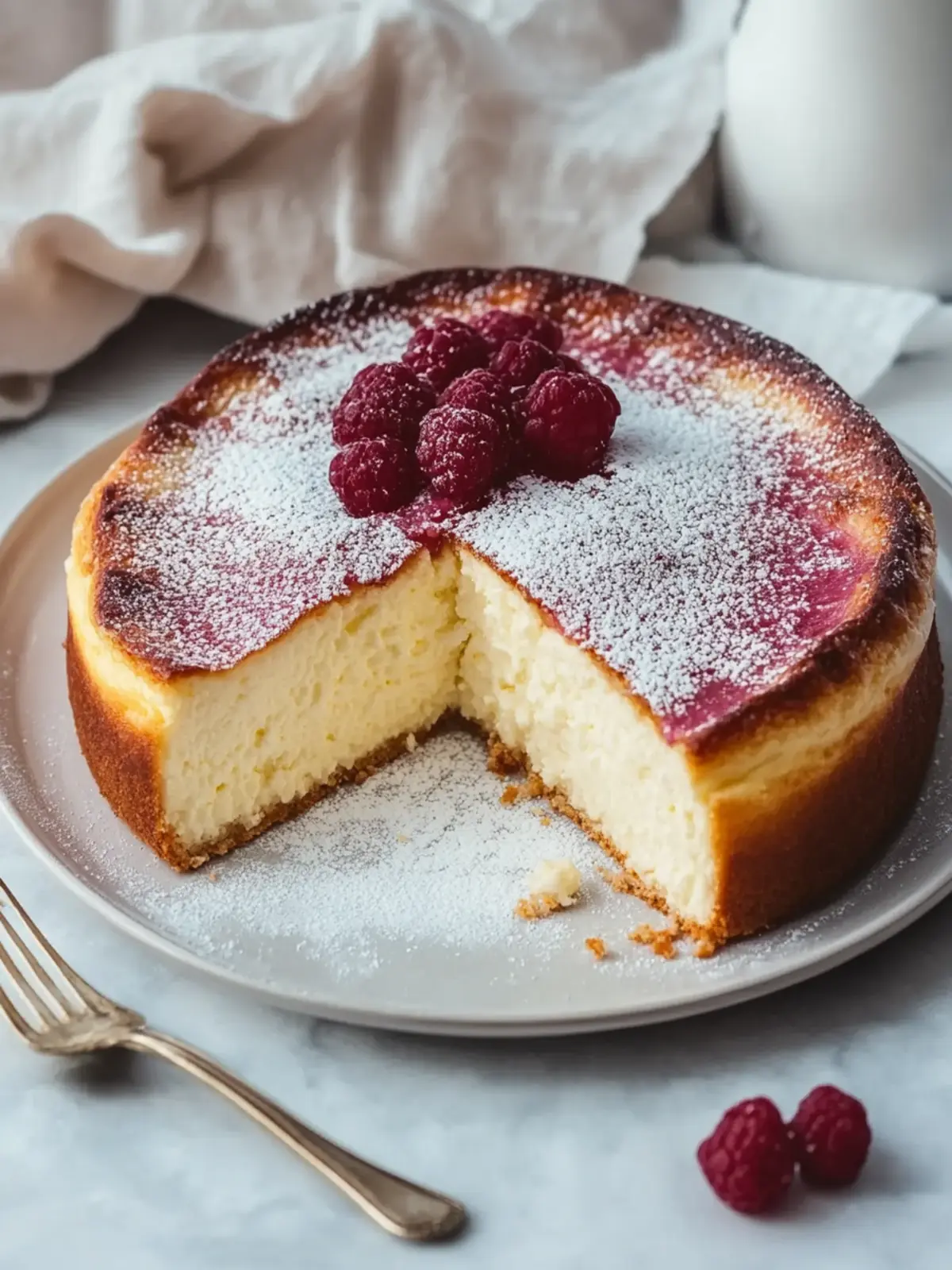Krustenloser Käsekuchen aus der Heißluftfritteuse: Einfach und Cremig! 2 Krustenloser Käsekuchen aus der Heißluftfritteuse