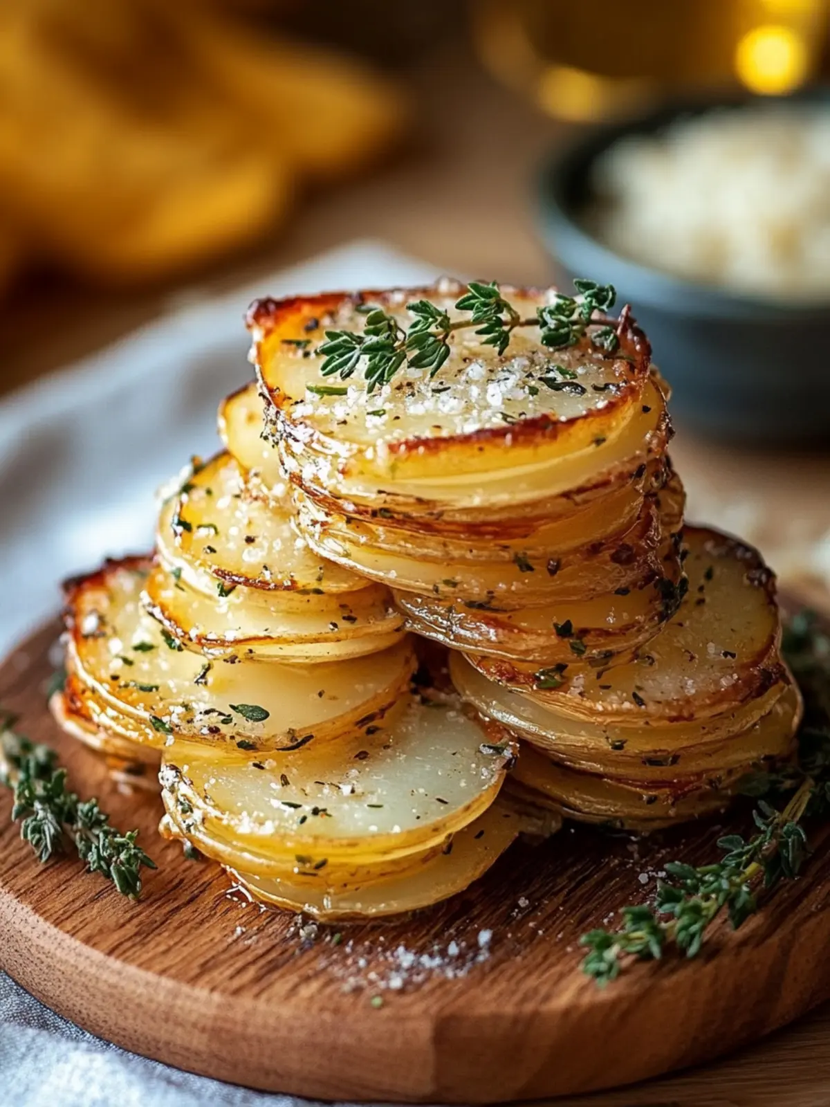 Geröstete Knoblauch-Parmesan-Kartoffelstapel für pure Gemütlichkeit 3 Geröstete Knoblauch-Parmesan-Kartoffelstapel