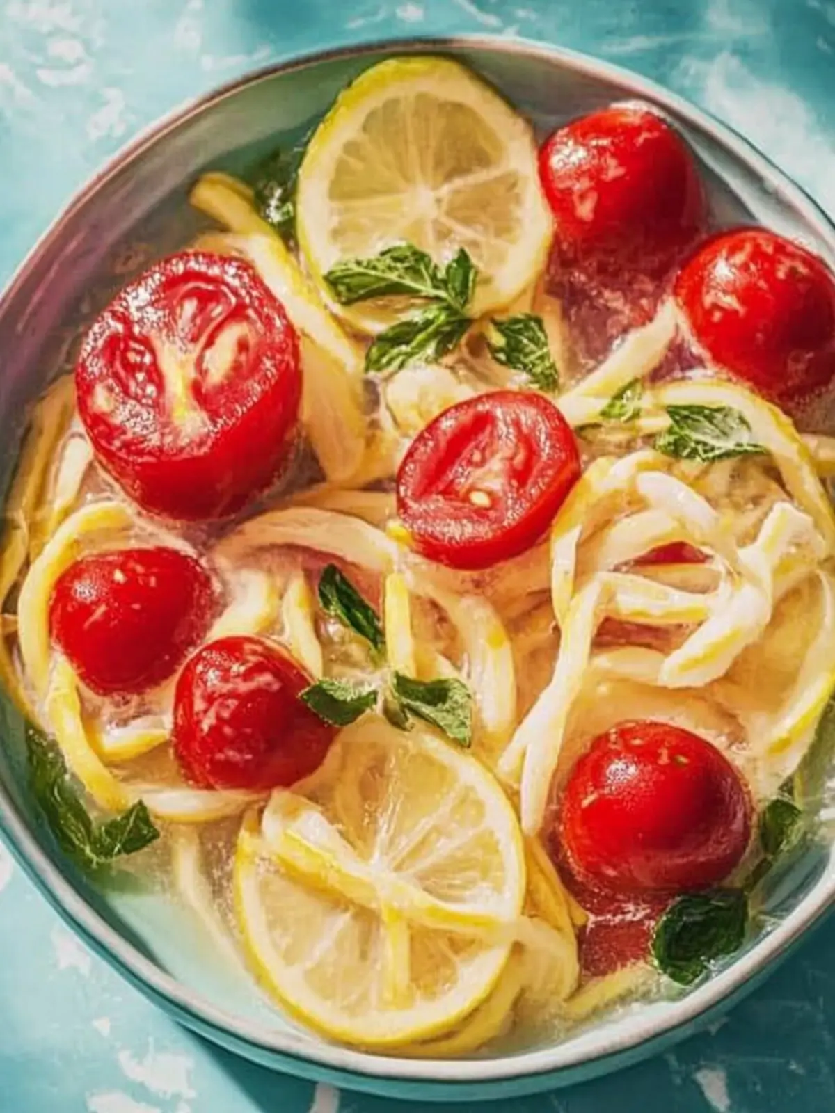 Zucchini-Spaghetti cremige Tomatennote