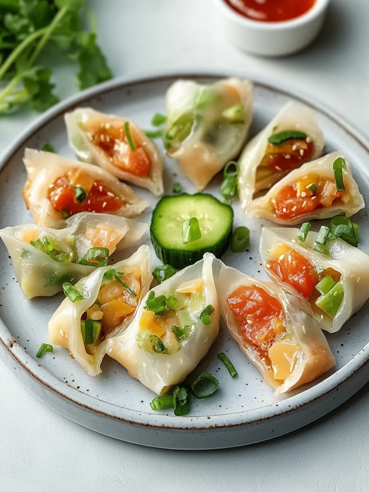 Leckere vegetarische Teigtaschen