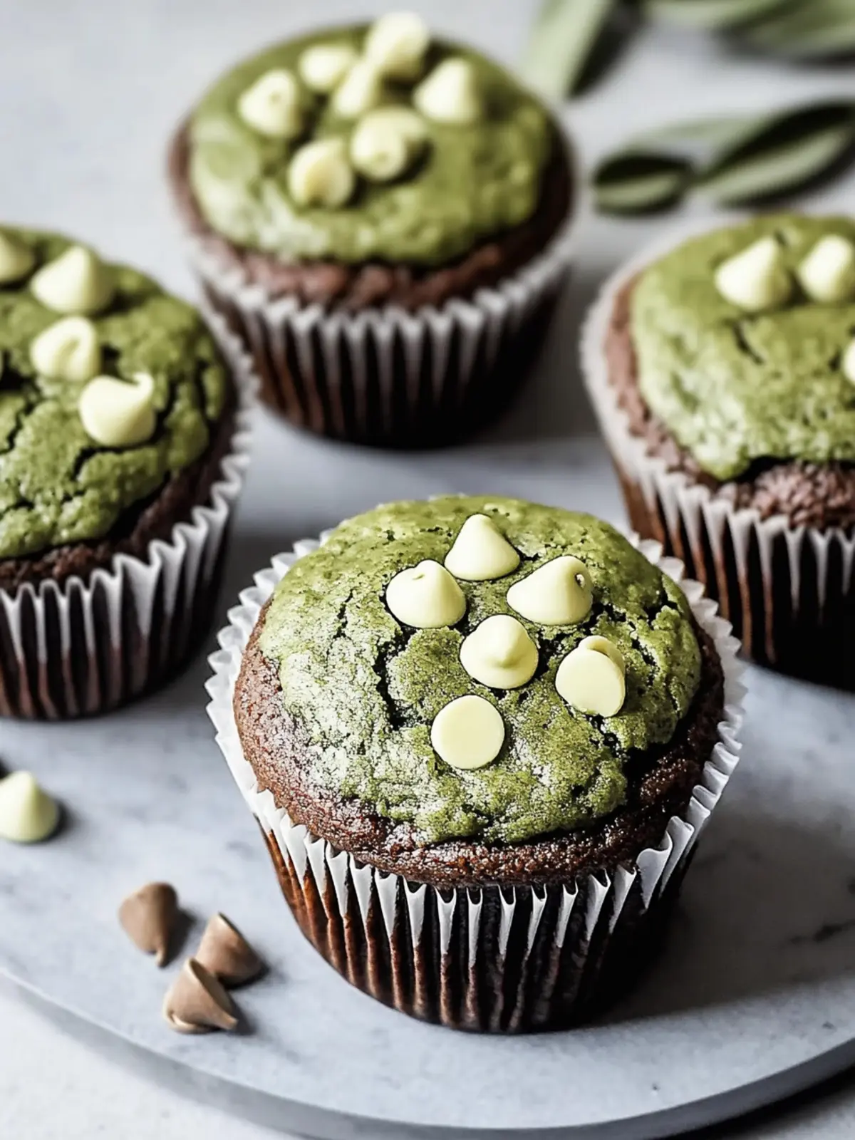 Weiche Schokoladen-Matcha-Muffins – Schnell & Verführerisch 4 weiche Schokoladen-Matcha-Muffins