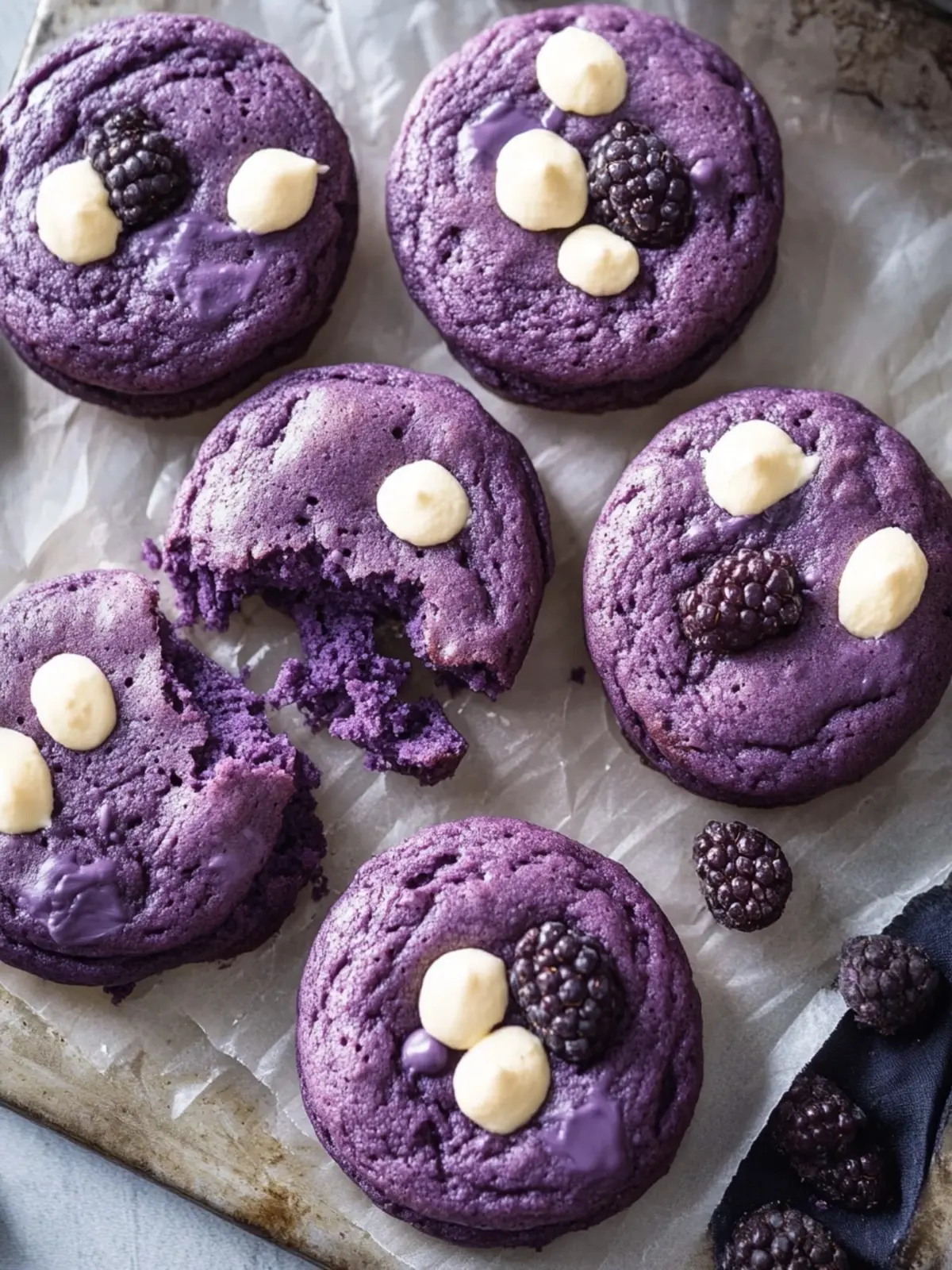 Ube-Kekse mit Weißer Schokolade: Soft und verführerisch 2 Ube-Kekse