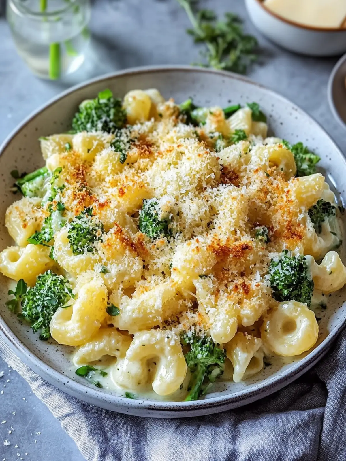 Gesunde Blumenkohl-Makkaroni und Käse mit knusprigem Parmesan genießen 3 Gesunde Blumenkohl-Makkaroni und Käse mit knusprigem Parmesan