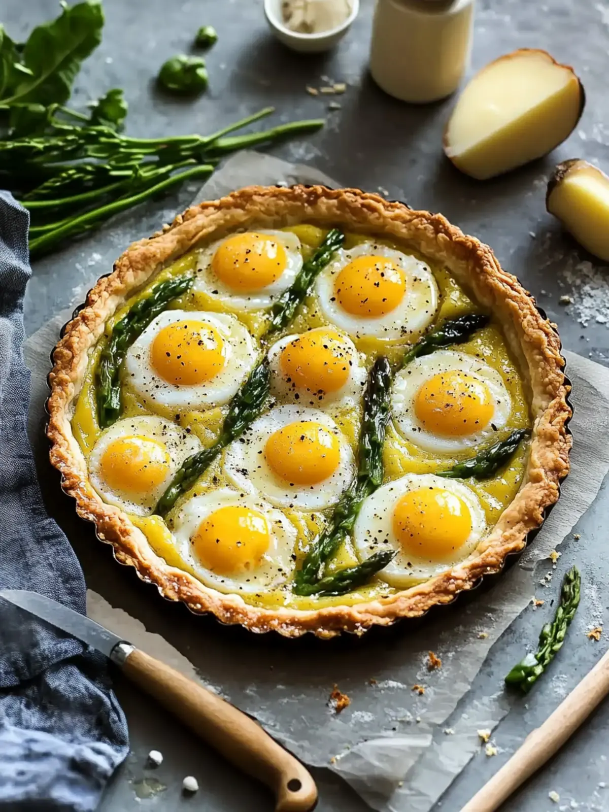 Blätterteig Spargel Eier Tarte für den perfekten Brunch 3 Blätterteig Spargel Eier Tarte