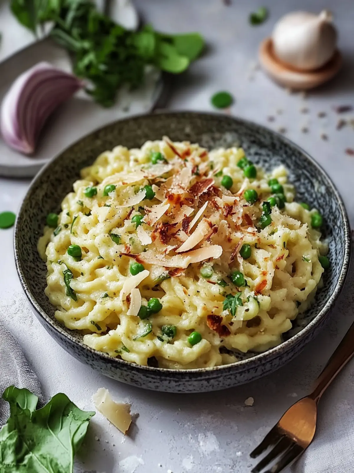 Wilde Knoblauch- und Käse-Spätzle mit Röstzwiebeln – Ein Frühlingsschmaus 3 Wilde Knoblauch- und Käse-Spätzle mit gerösteten Zwiebeln