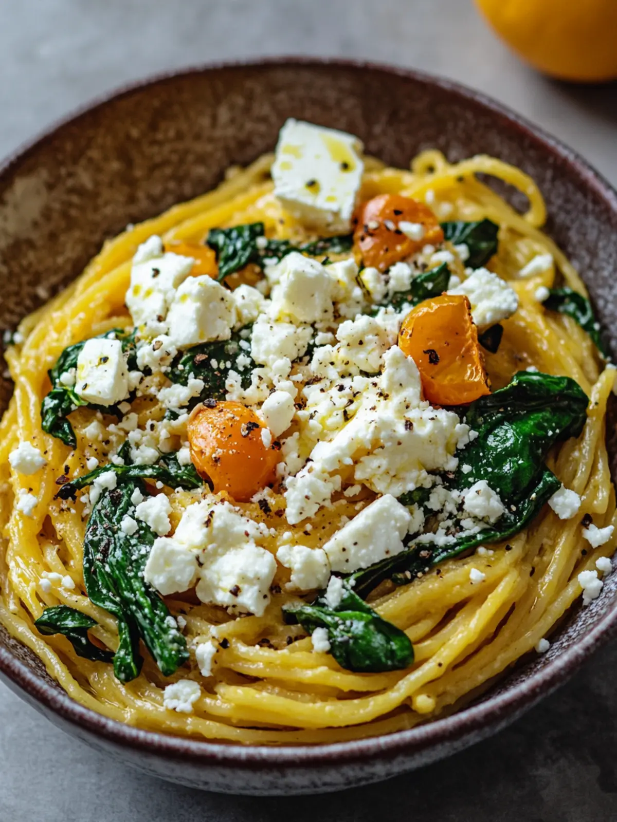 Spaghetti-Kürbis mit Spinat und Feta: Gesund und Lecker 5 Spaghetti-Kürbis mit Spinat und Feta