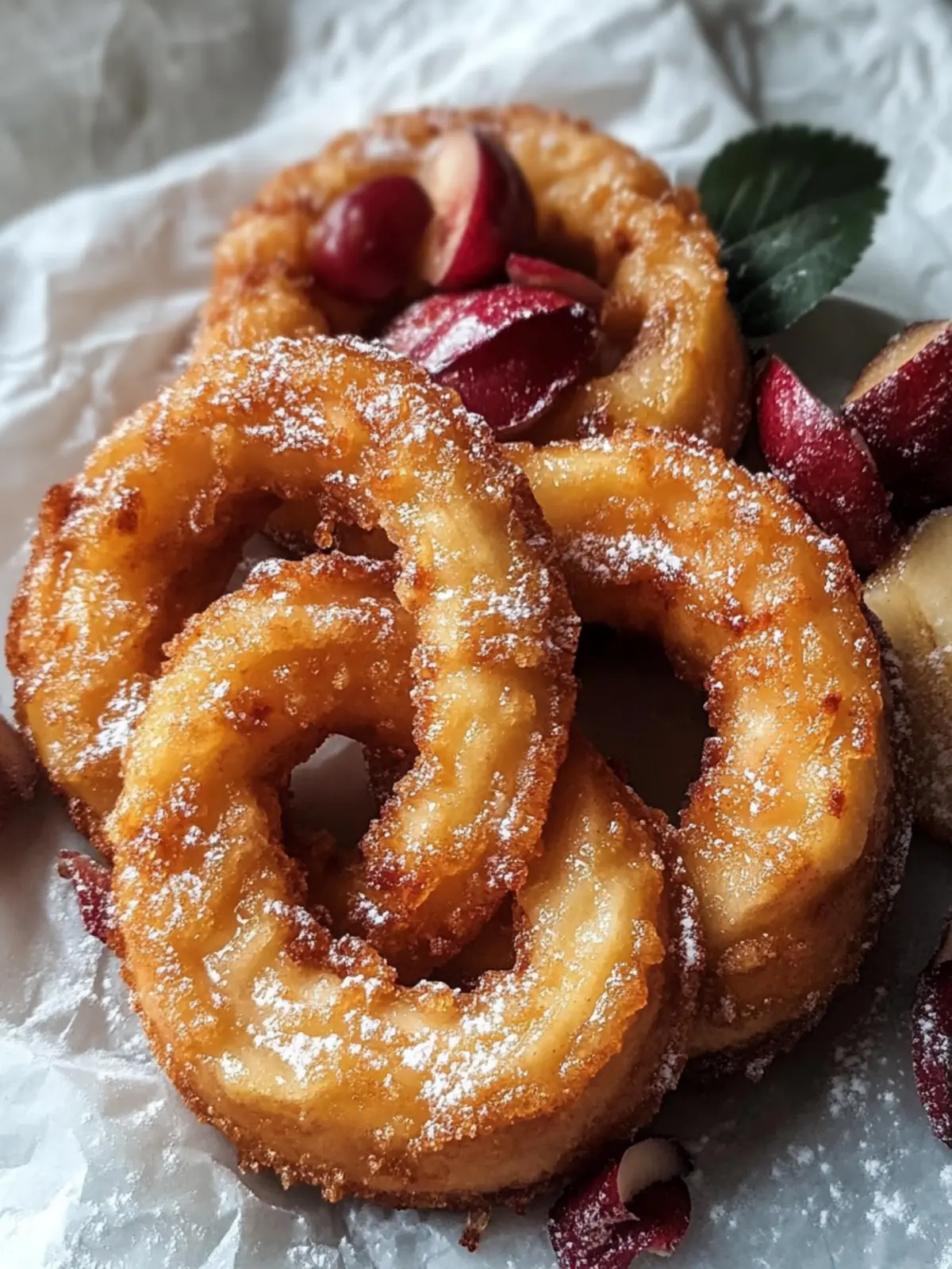Schnell gebackene Apfelringe: Süßes Knuspervergnügen für jeden Tag 2 Schnell gebackene Apfelringe