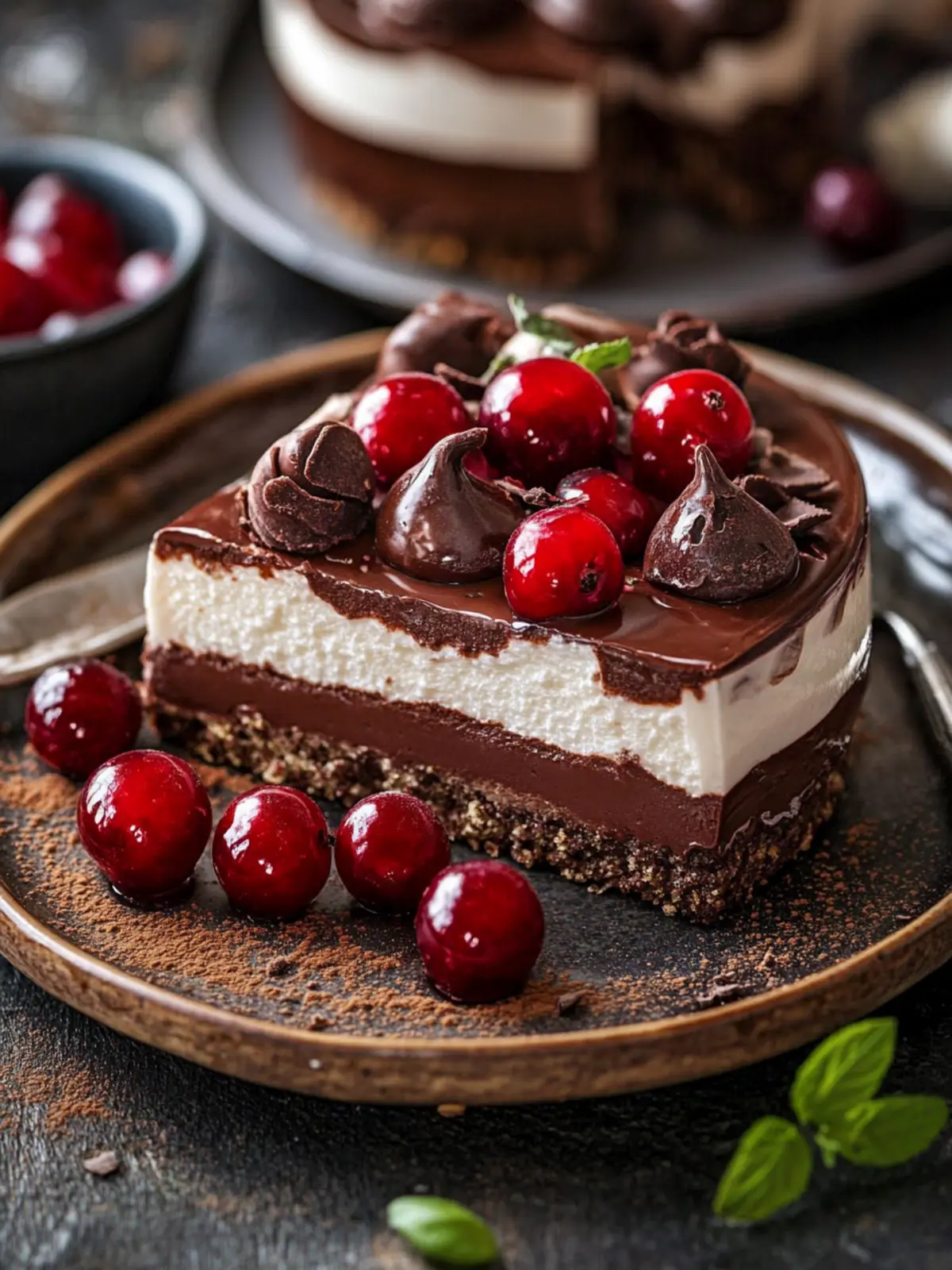 Schokoladenkirschen-Dessert