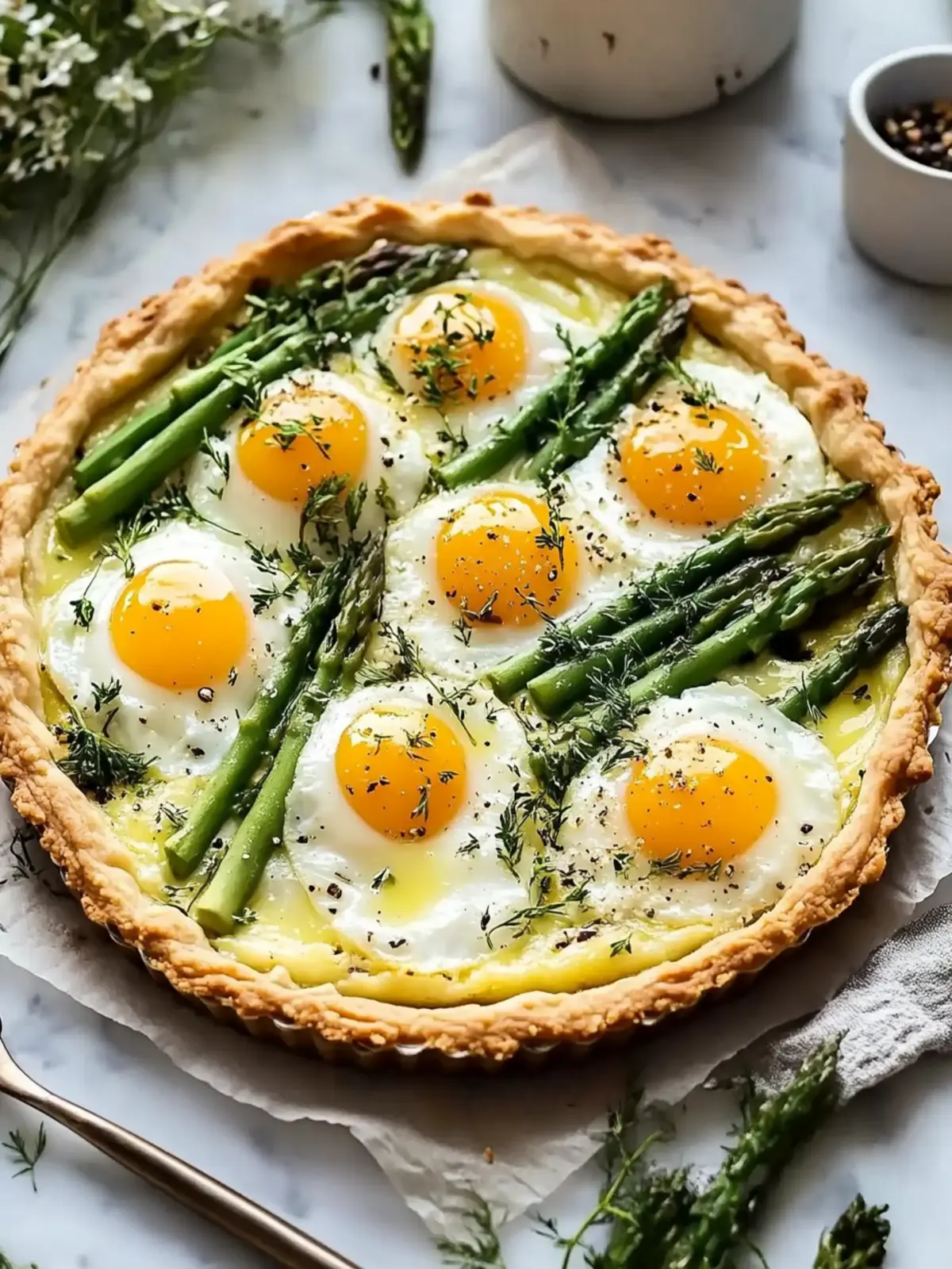 Blätterteig Spargel Eier Tarte für den perfekten Brunch 4 Blätterteig Spargel Eier Tarte