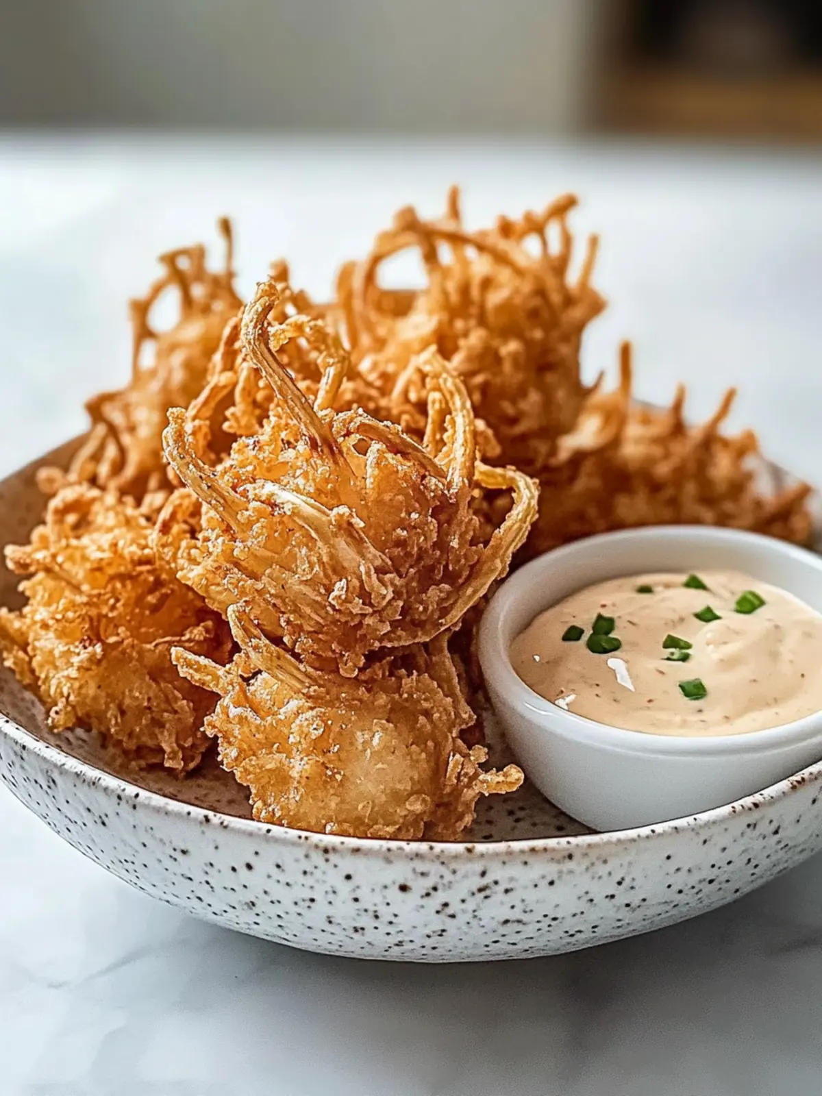 Knusprige Enoki-Pilz-Nuggets für Gemüse-Liebhaber mit Dip 2 Knusprige Enoki-Pilz-Nuggets für Gemüse-Liebhaber