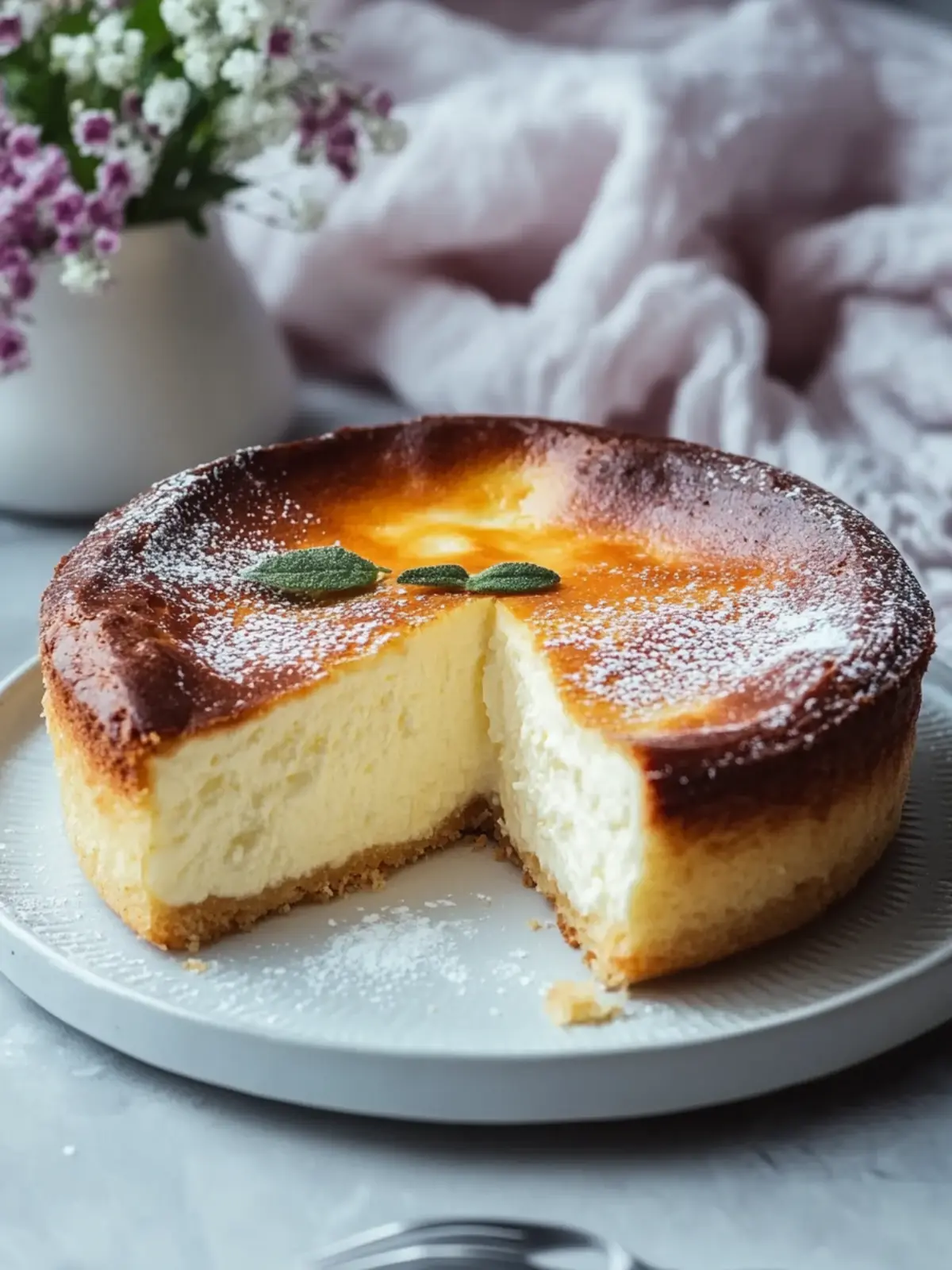 Krustenloser Käsekuchen aus der Heißluftfritteuse: Einfach und Cremig! 3 Krustenloser Käsekuchen aus der Heißluftfritteuse