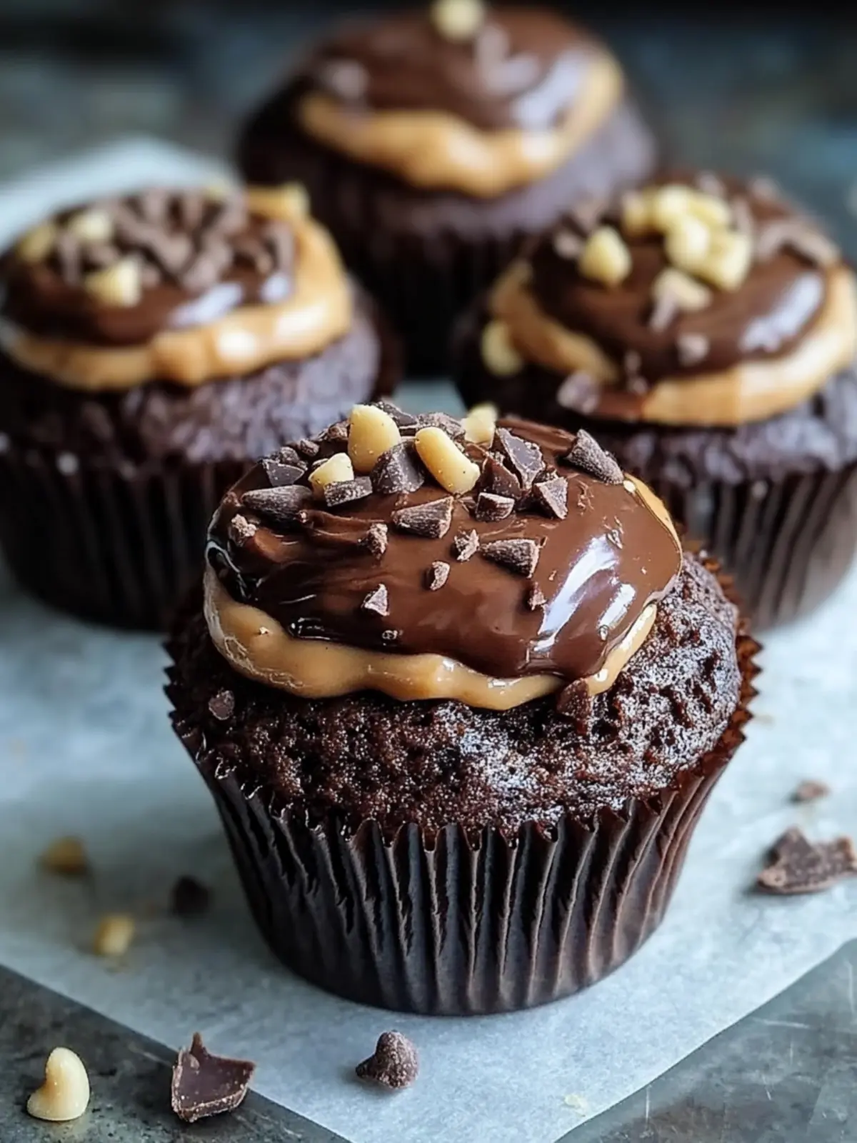 Erdnussbutter Schokoladenmuffins – Himmlisch saftig und cremig 2 Erdnussbutter Schokoladenmuffins