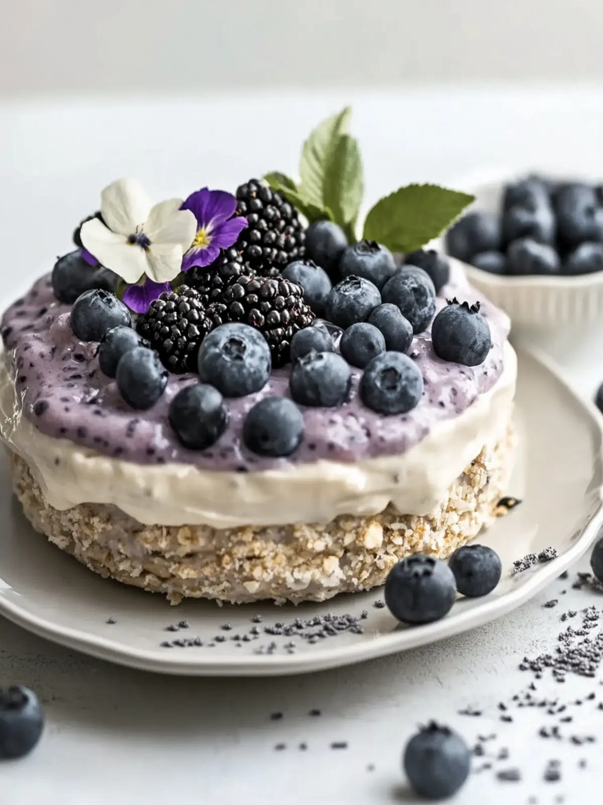 Gesunde Übernachtungs-Haferflocken mit Heidelbeeren und Chiasamen 3 Übernachtungs-Haferflocken mit Heidelbeeren und Chiasamen