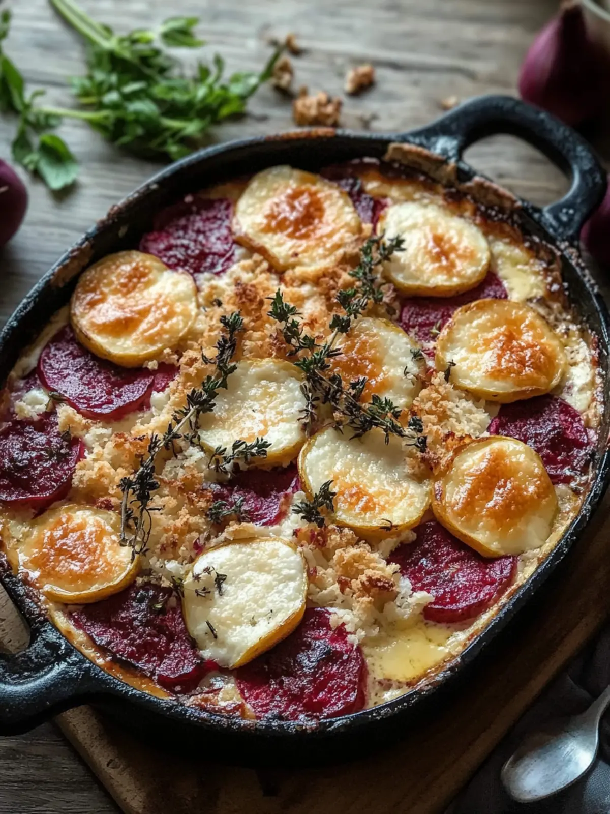 Rote-Bete-Gratin mit Ziegenkäse: Ein warmer Genuss für Herbstabende 2 Rote-Bete-Gratin mit Ziegenkäse