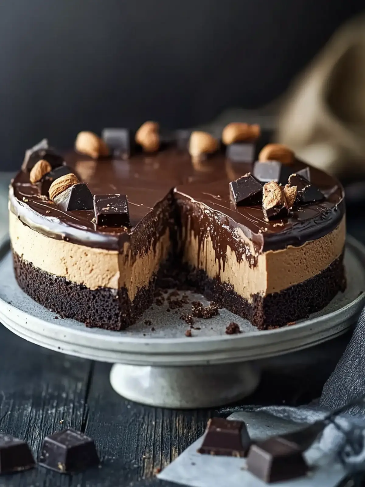Erdnussbutter Schokoladen Käsekuchen im Handumdrehen genießen 5 Erdnussbutter Schokoladen Käsekuchen