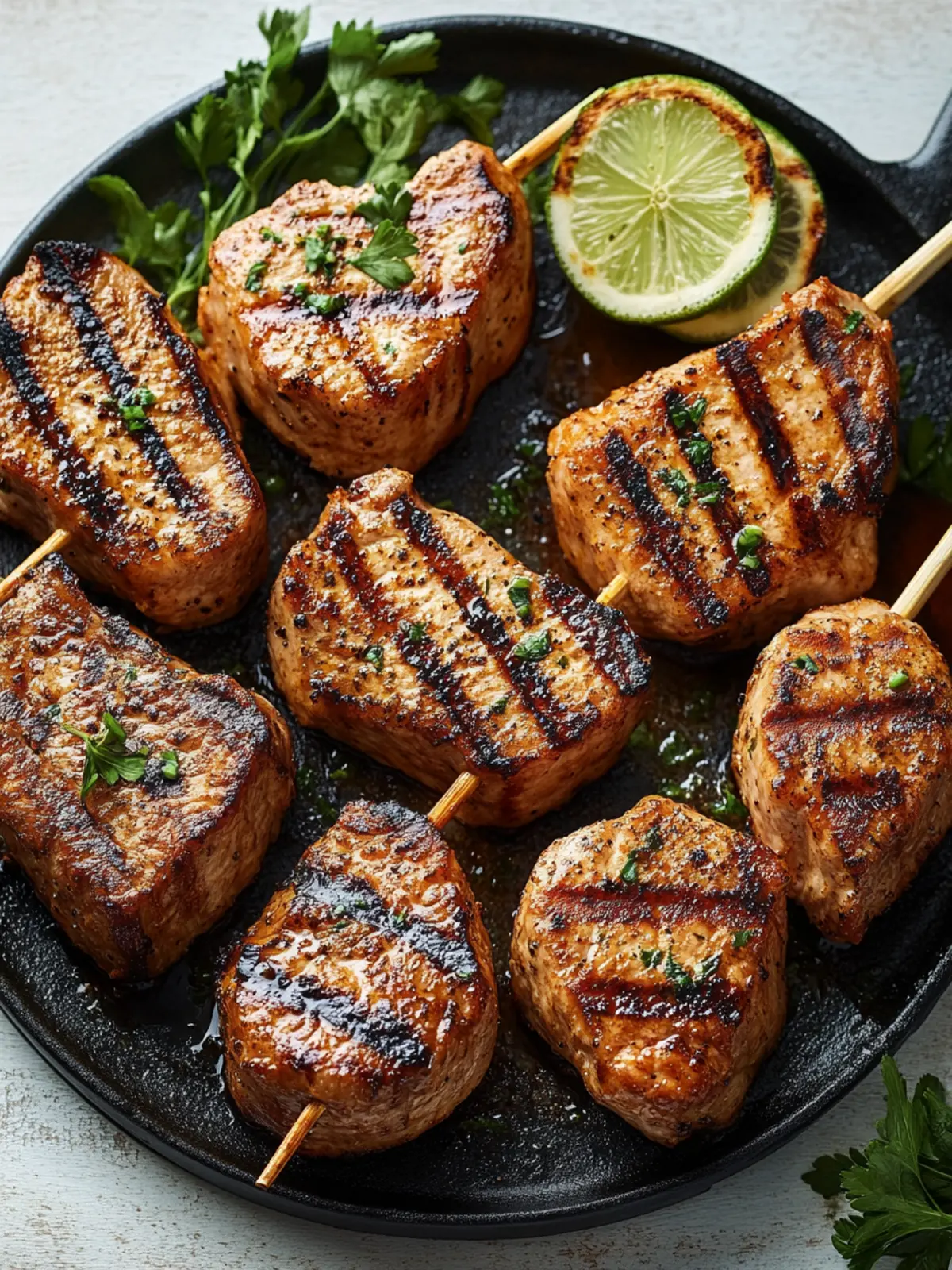 Saftige gegrillte Lammkoteletts mit aromatischer Marinade 2 Gegrillte Lammkoteletts