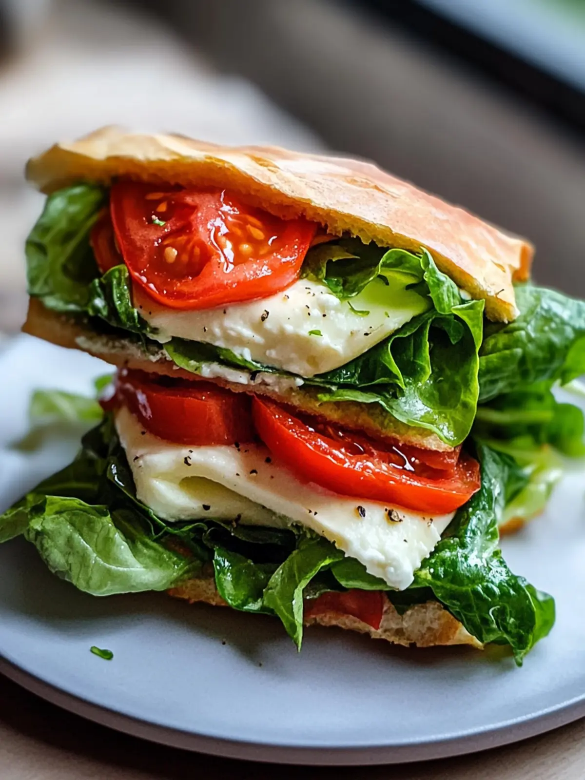 Low-Carb Mozzarella-Sandwich im Salatblatt: Lecker und Gesund 3 Low-Carb Mozzarella-Sandwich in einem Salatblatt
