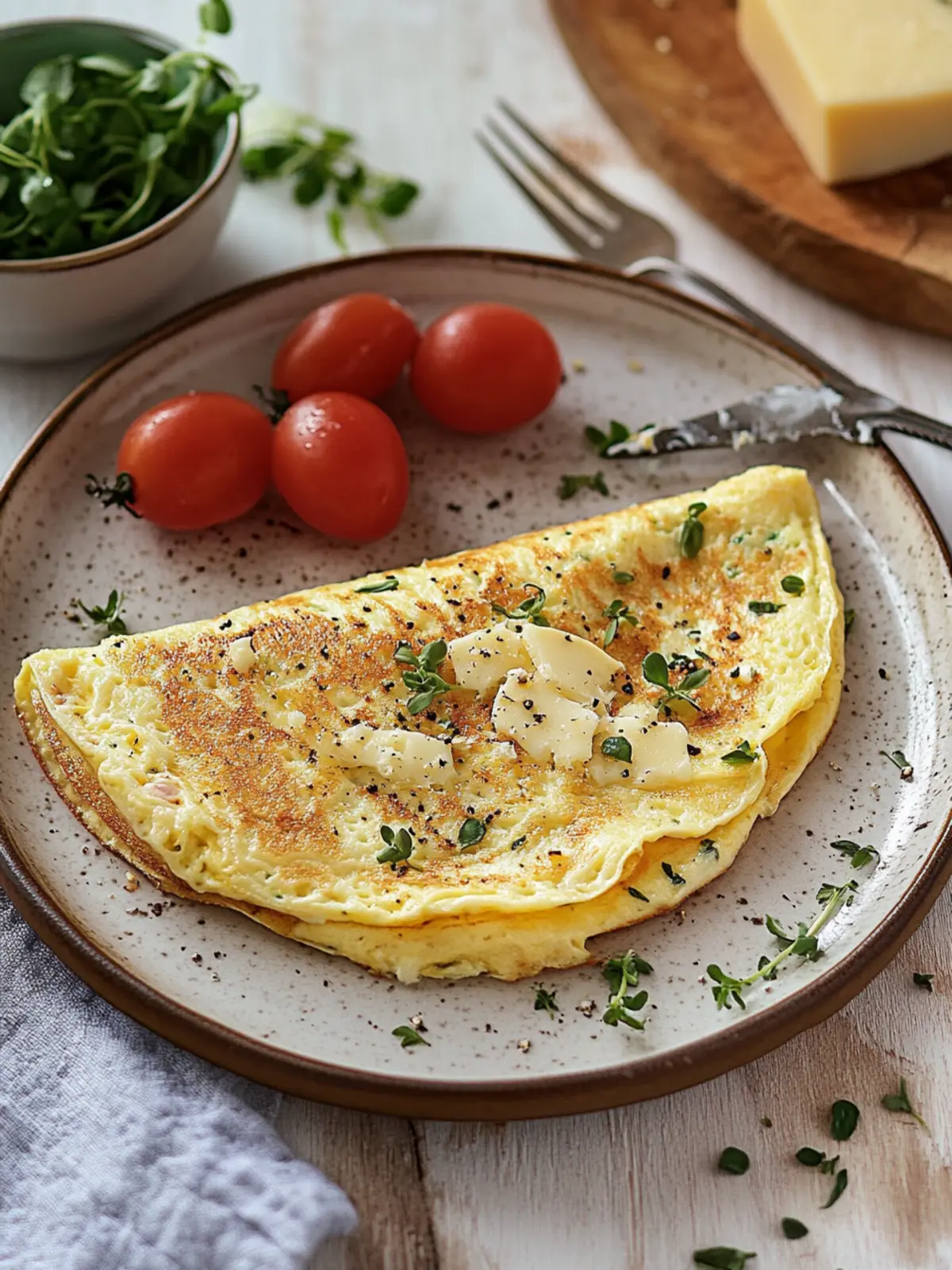 Schnelle Omelette mit Käse – Perfektes Frühstück für jeden Tag 3 Omelette mit Käse