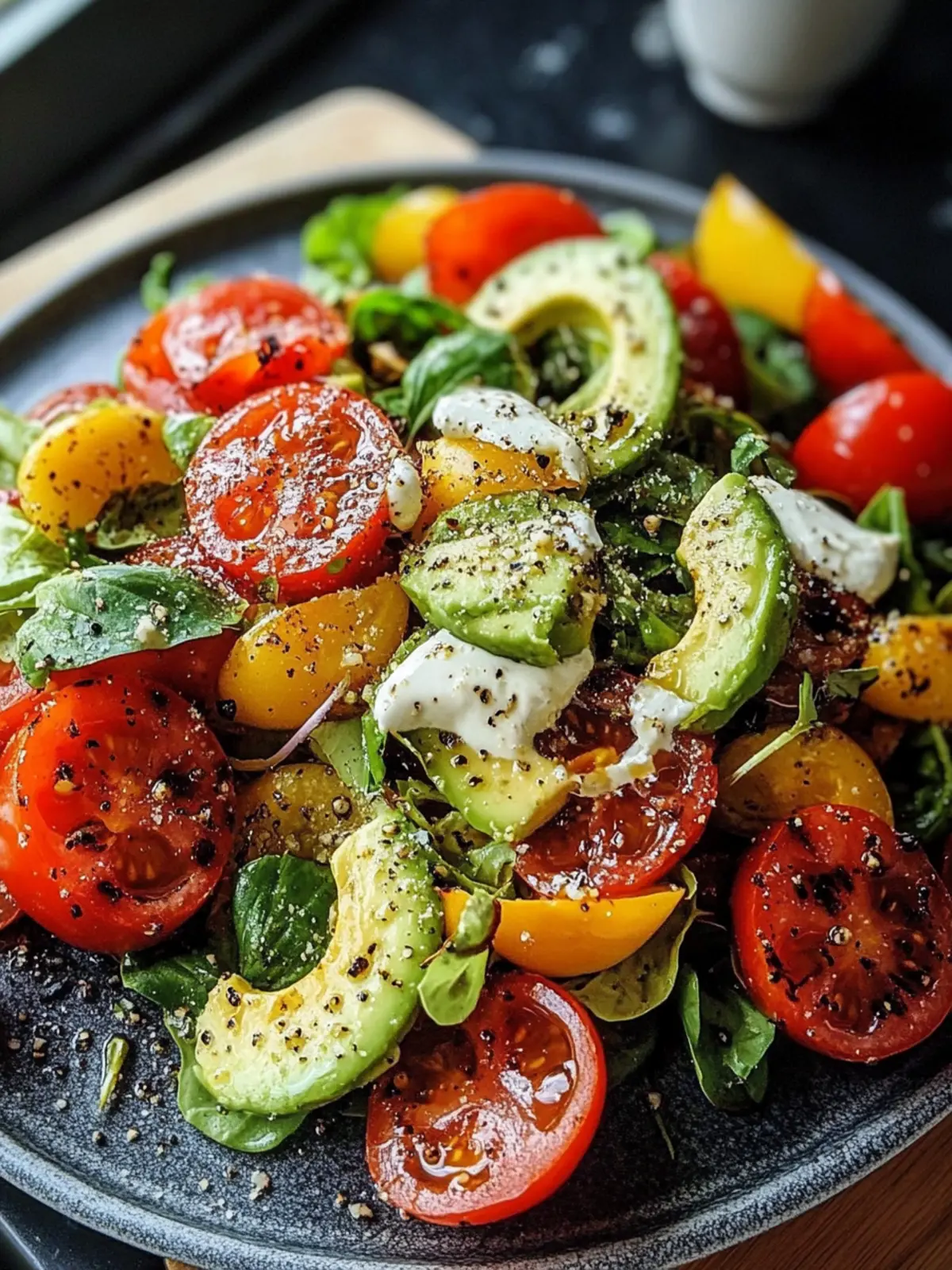 Frischer Salat zum Grillen mit Avocado und Tomaten genießen 3 Salat zum Grillen mit Avocado und Tomaten