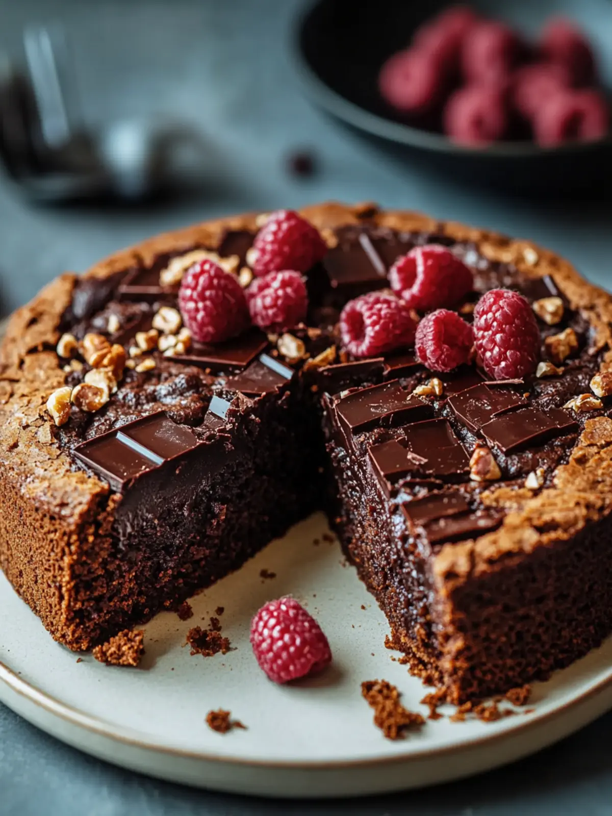 Haferflocken-Kuchen mit Schokolade: Gesund und unwiderstehlich lecker 2 Haferflocken-Kuchen mit Schokolade