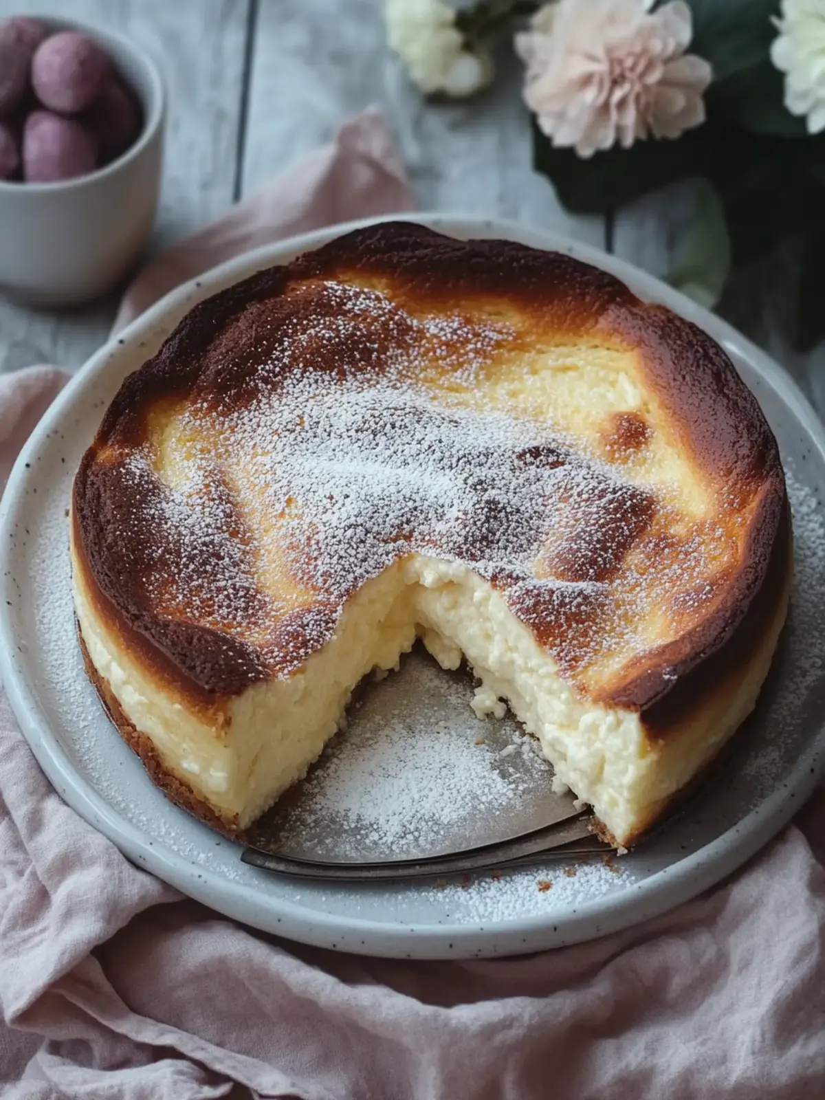 Krustenloser Käsekuchen aus der Heißluftfritteuse: Einfach und Cremig! 4 Krustenloser Käsekuchen aus der Heißluftfritteuse