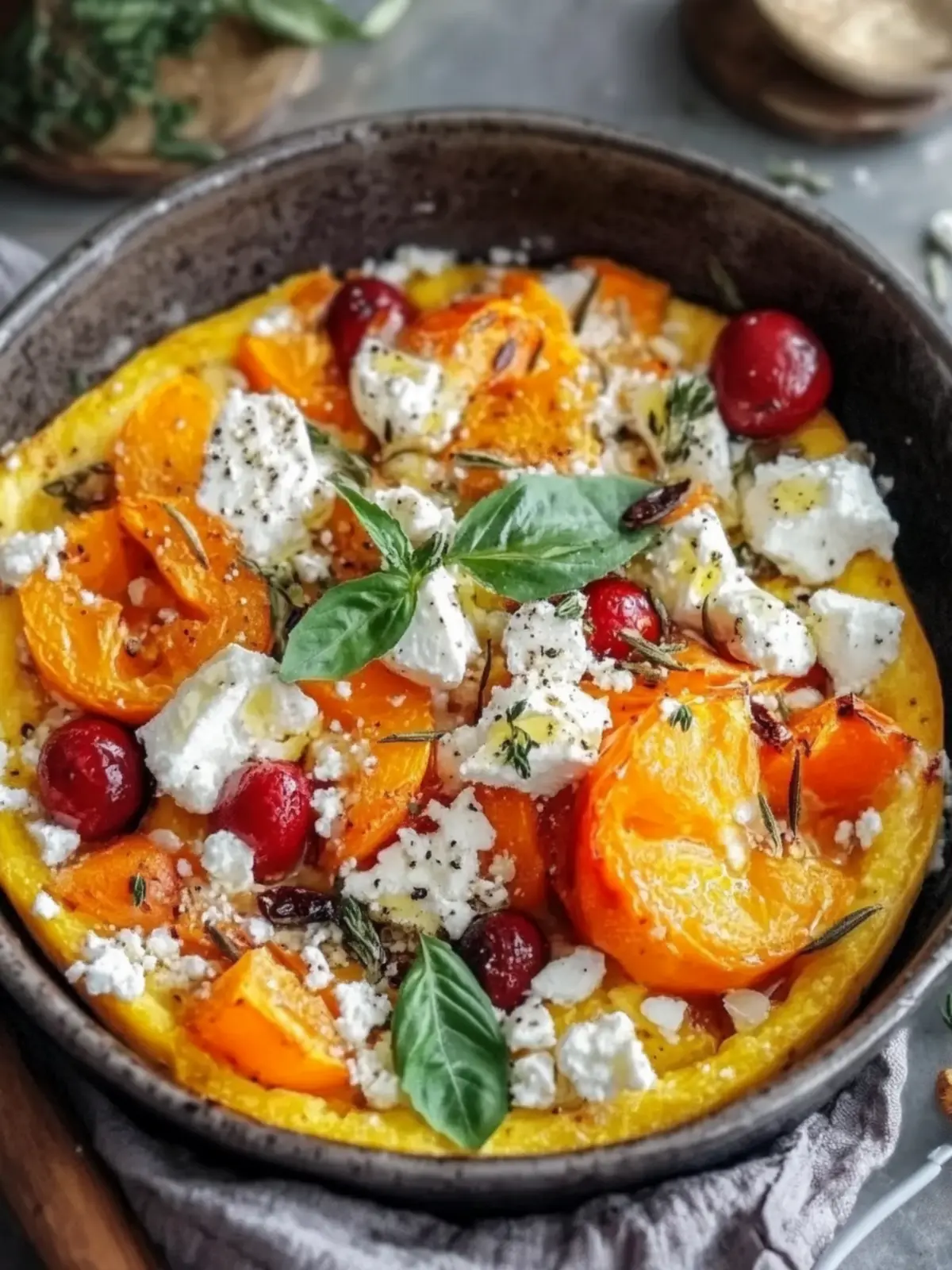 Ofen-gebackener Kürbis mit Feta