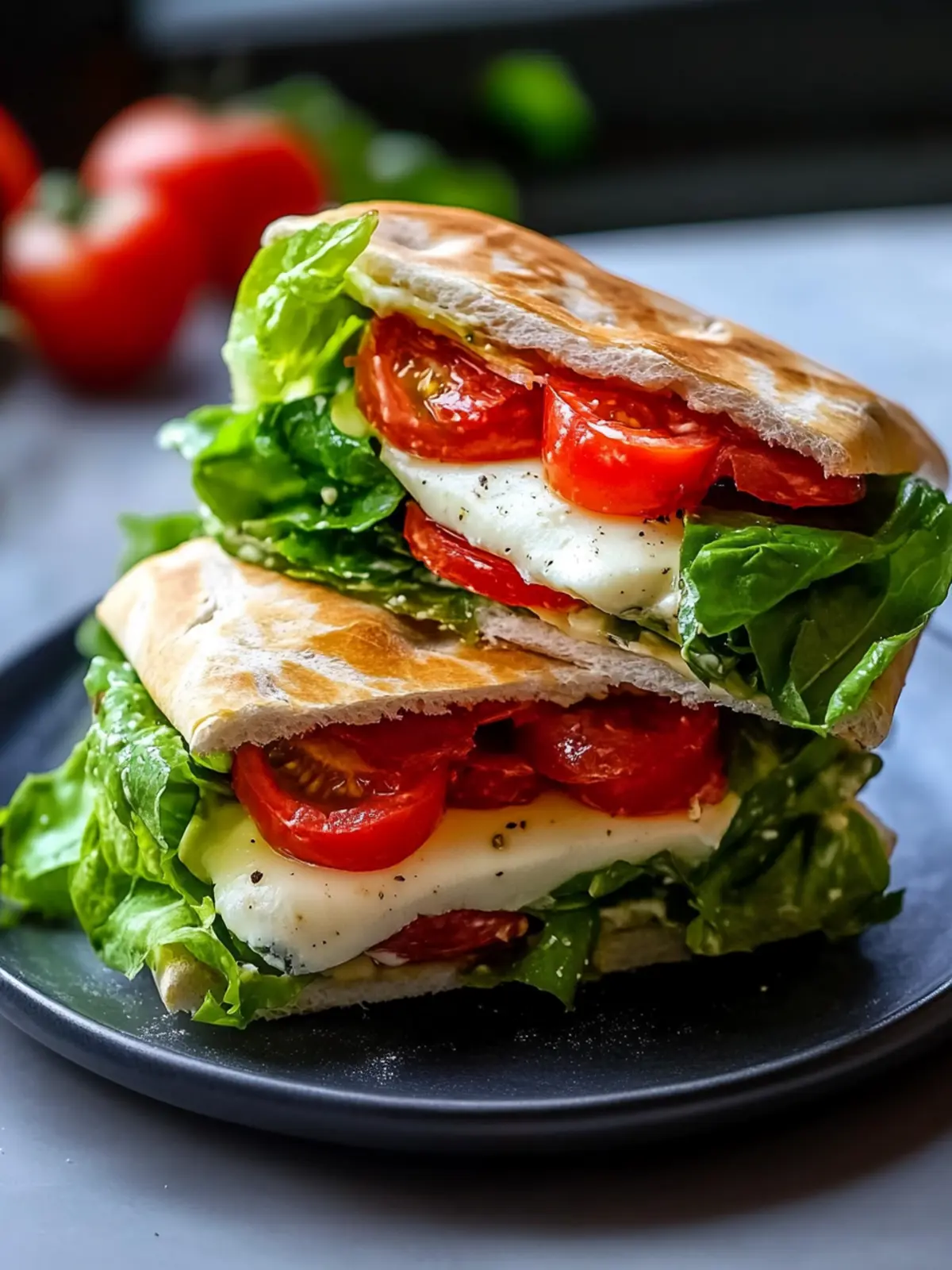 Low-Carb Mozzarella-Sandwich im Salatblatt: Lecker und Gesund 5 Low-Carb Mozzarella-Sandwich in einem Salatblatt