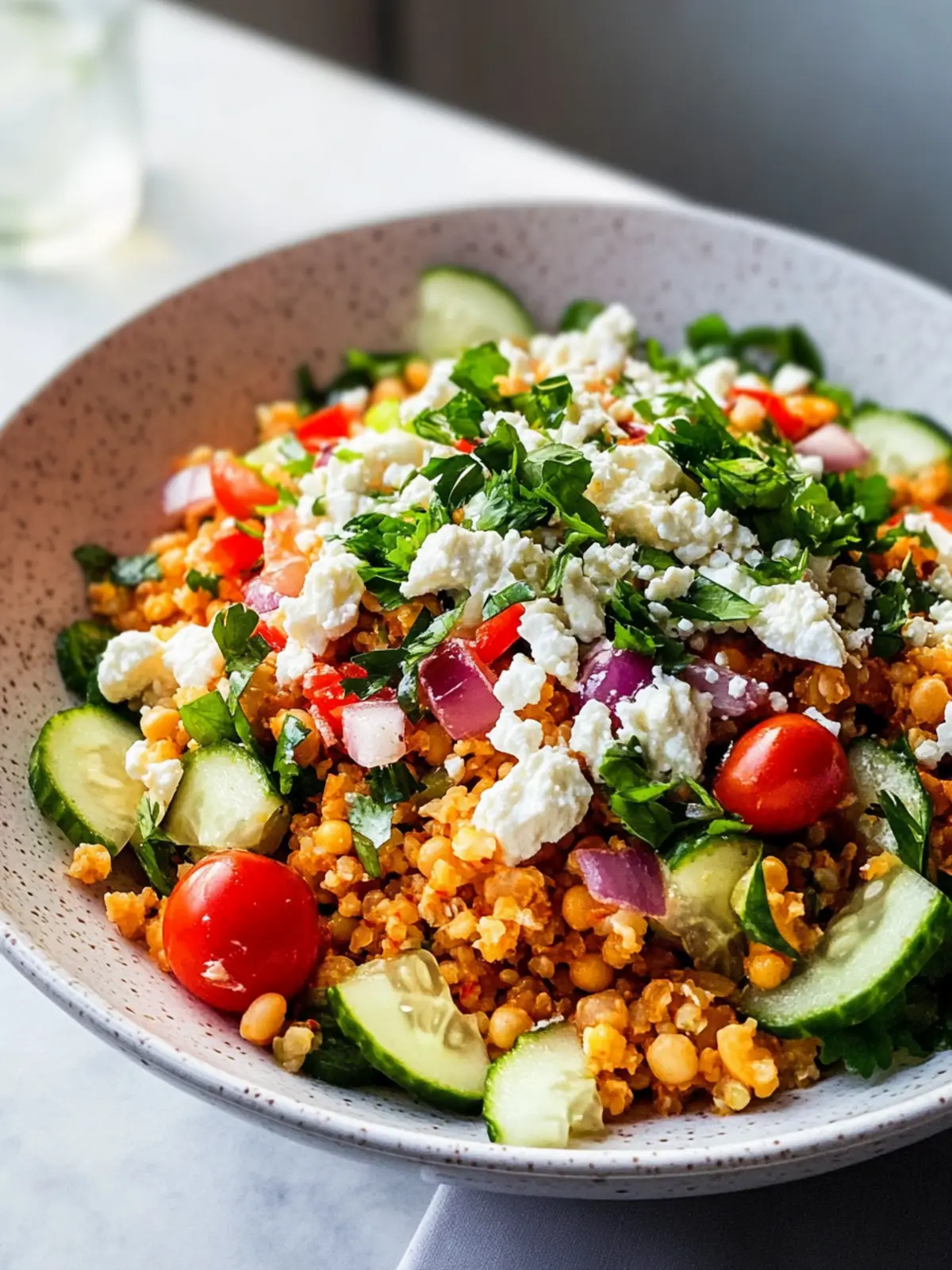 Orientalischer Rote Linsensalat mit Feta – Gesund und Lecker! 5 Orientalischer Rote Linsensalat mit Feta