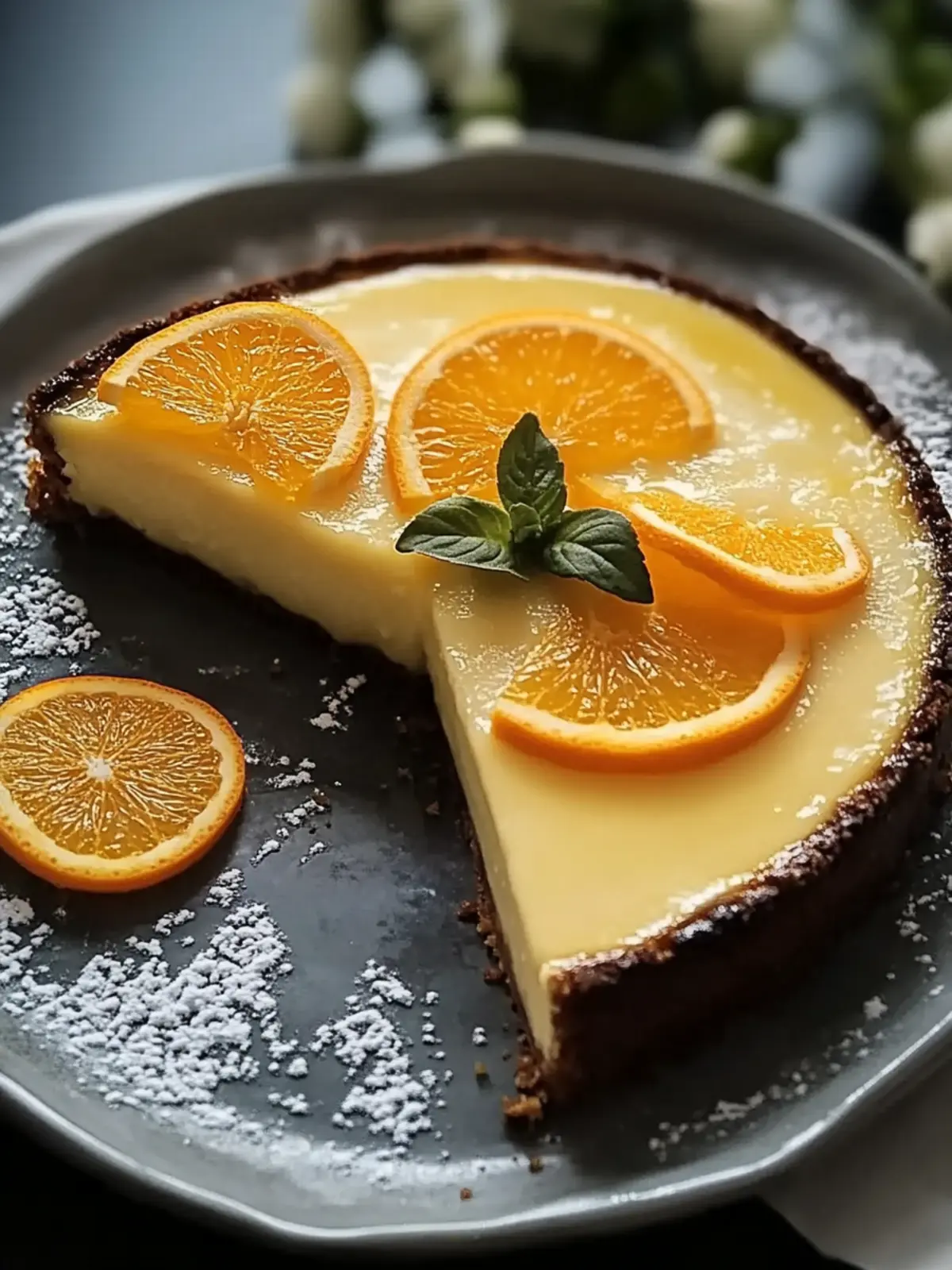 Käsekuchen mit Orangenblütenfreude