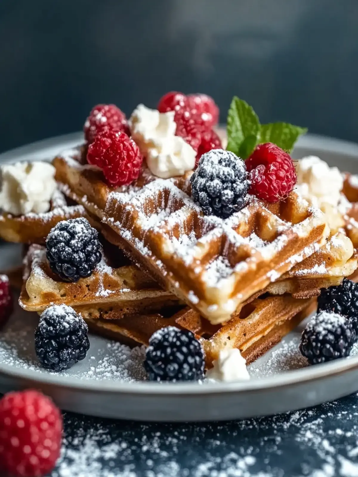 Fluffige Schoko-Waffeln mit Zimt für den perfekten Genuss 5 Fluffy Chocolate Waffles with Cinnamon