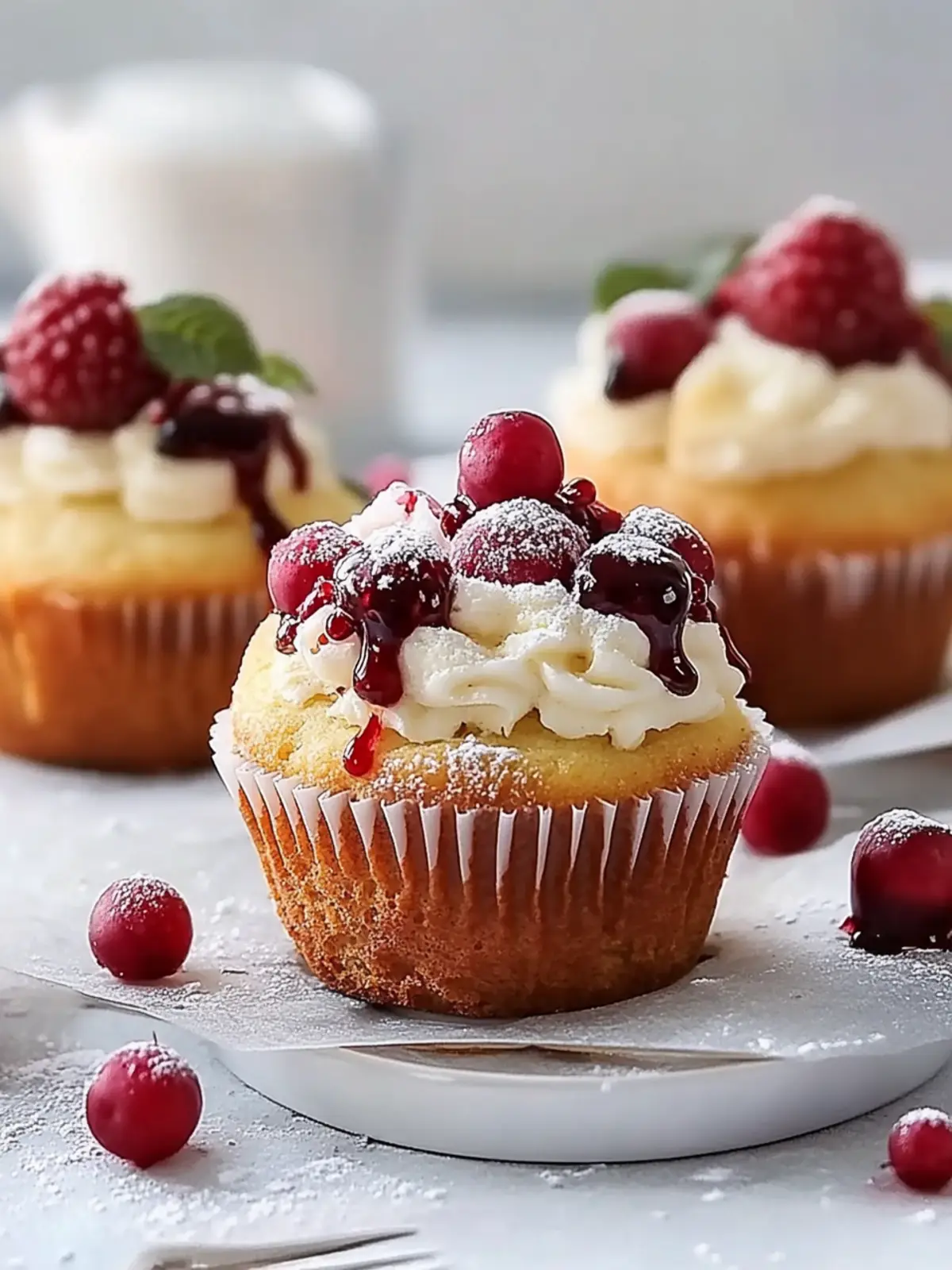 Donau-Welle-Muffins: Fluffige Verführung mit Kirschen und Sahne 4 Donau-Welle-Muffins