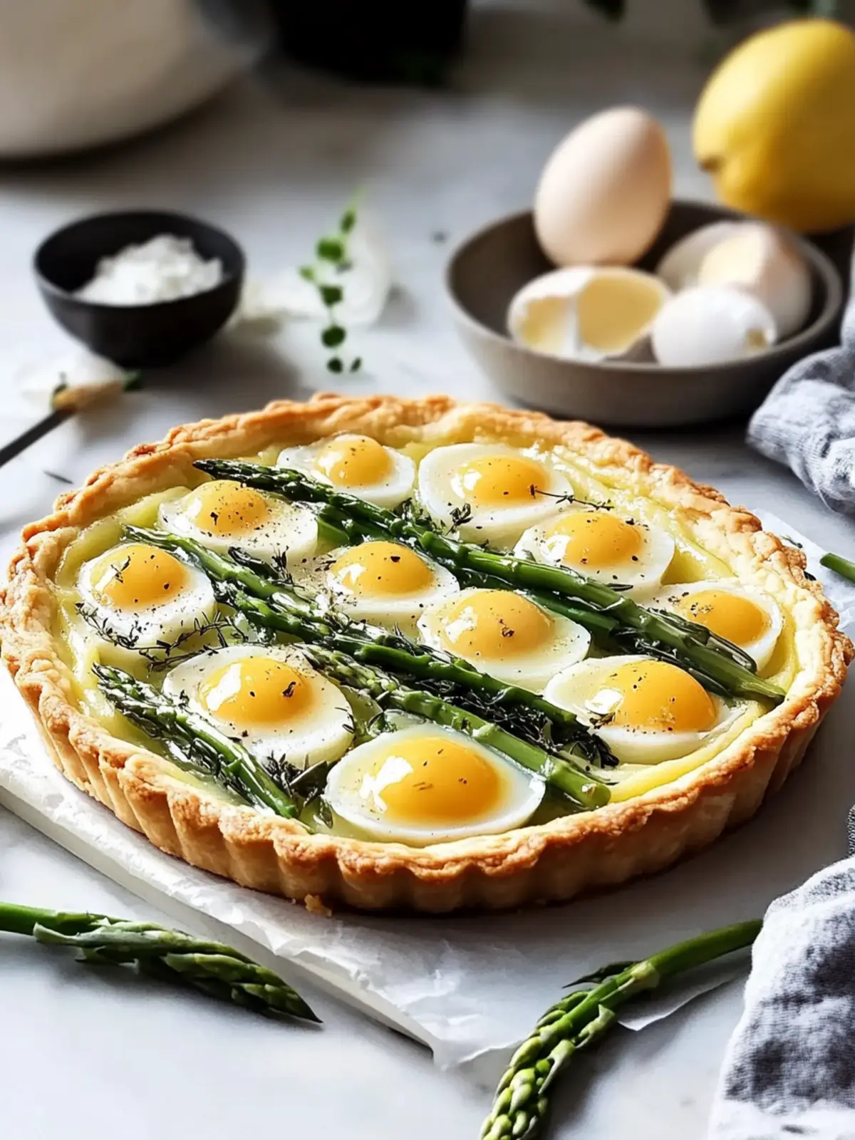 Blätterteig Spargel Eier Tarte für den perfekten Brunch 2 Blätterteig Spargel Eier Tarte