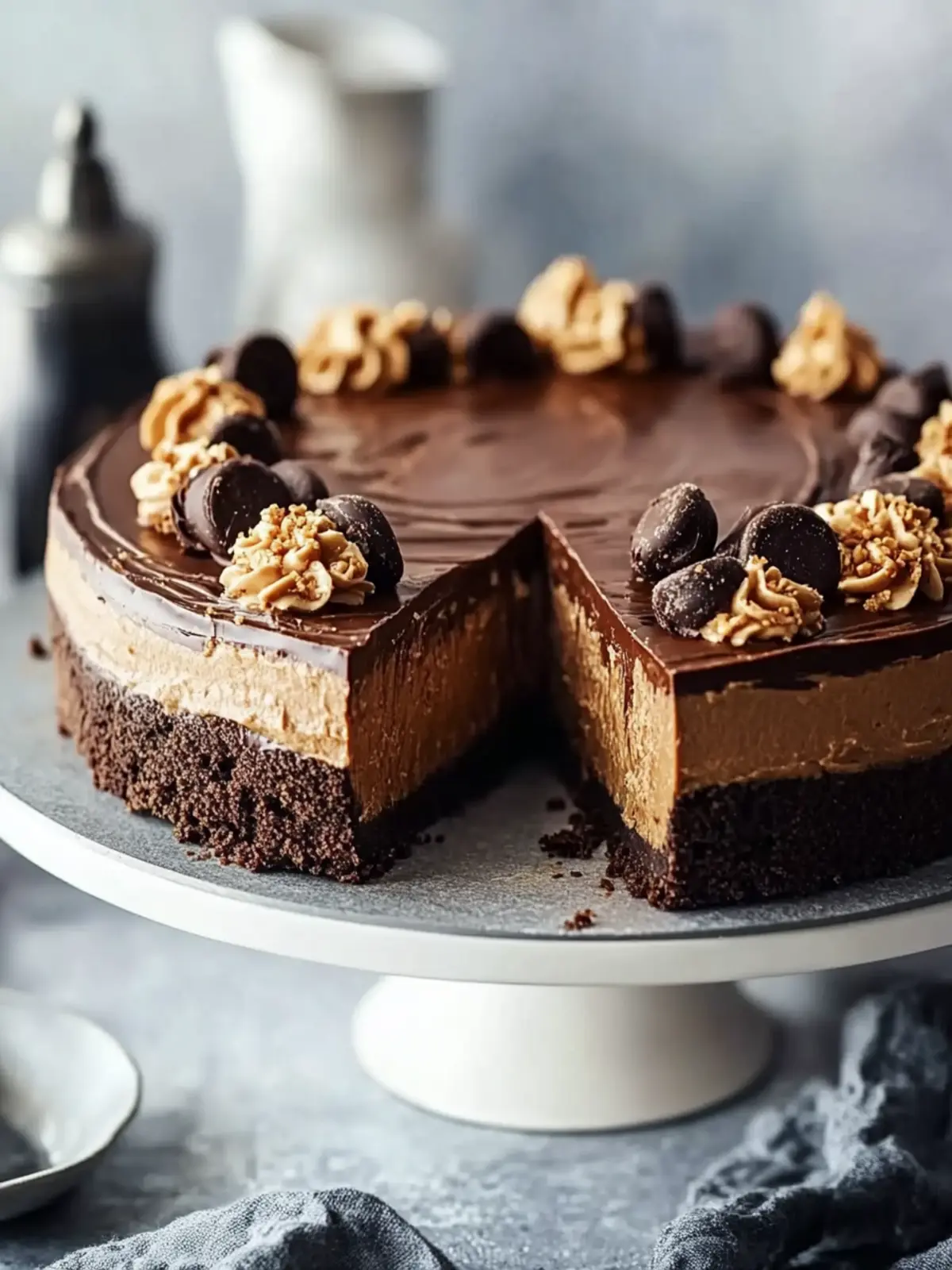 Erdnussbutter Schokoladen Käsekuchen im Handumdrehen genießen 4 Erdnussbutter Schokoladen Käsekuchen