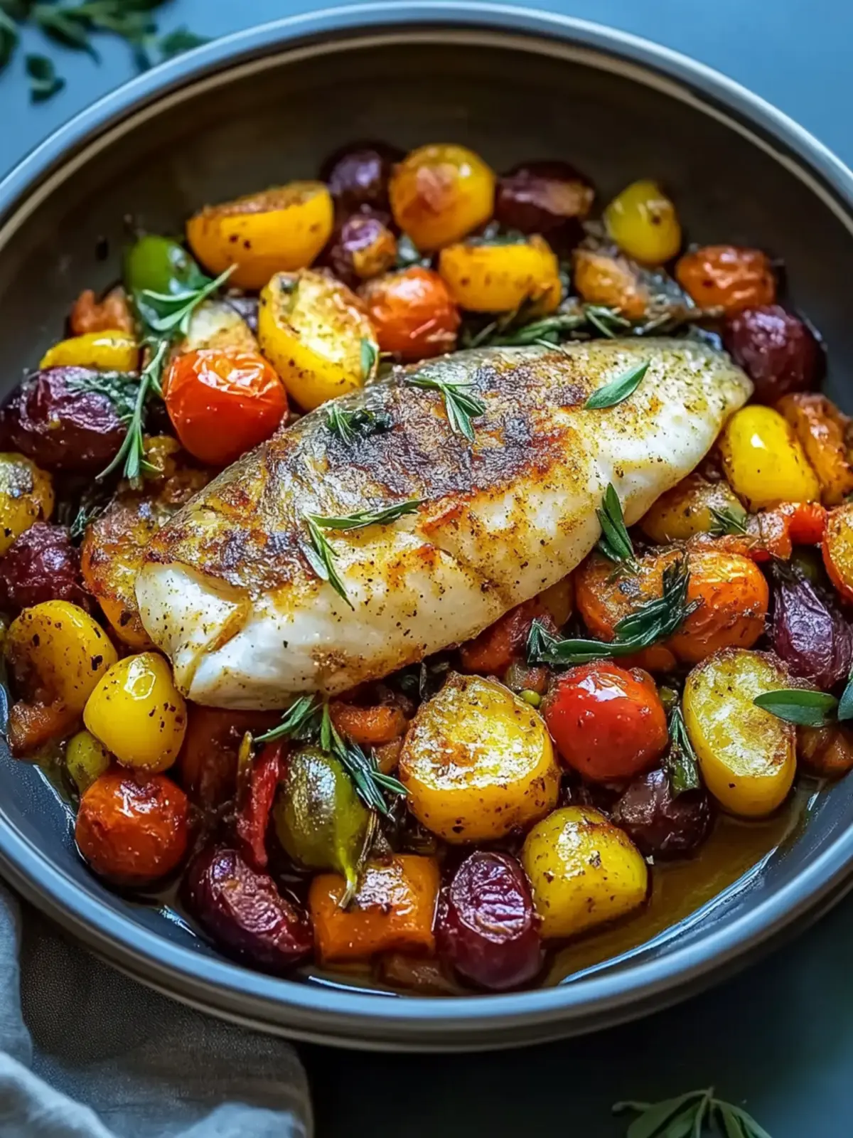 Köstlicher Marokkanischer gewürzter Fisch mit Gemüse für jeden Abend 2 Marokkanischer gewürzter Fisch mit Gemüse