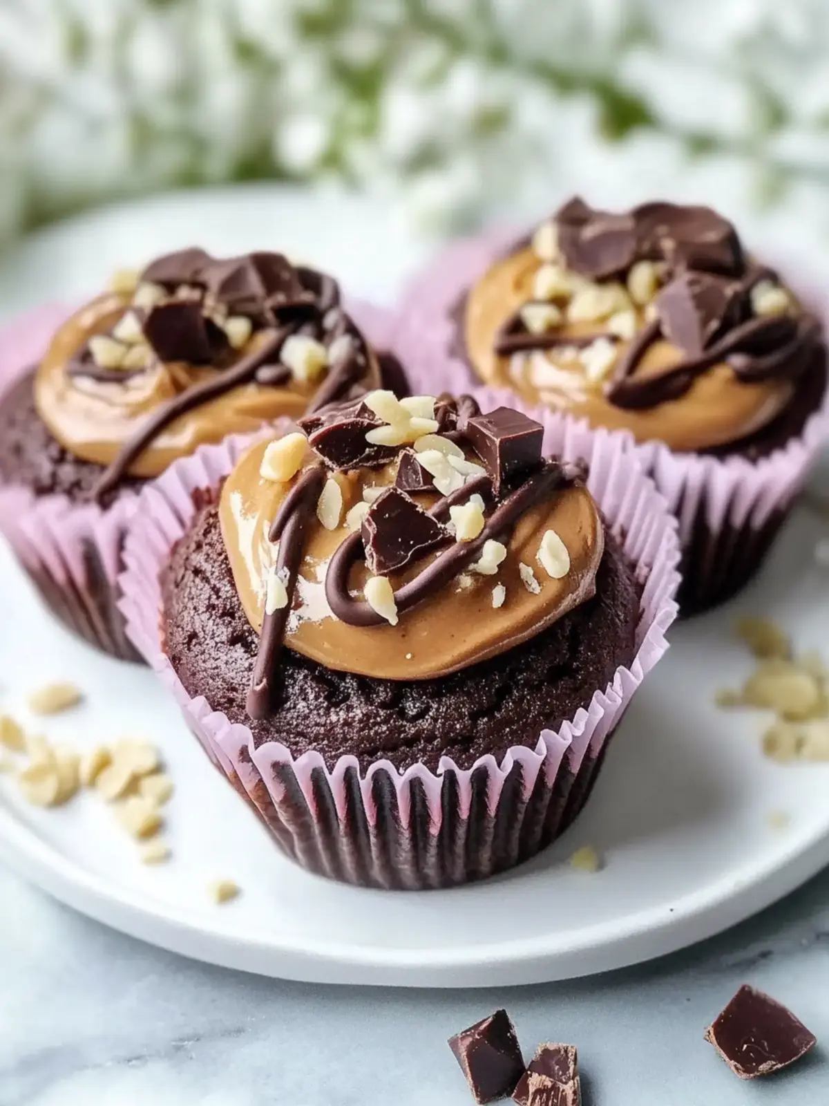 Erdnussbutter Schokoladenmuffins – Himmlisch saftig und cremig 3 Erdnussbutter Schokoladenmuffins
