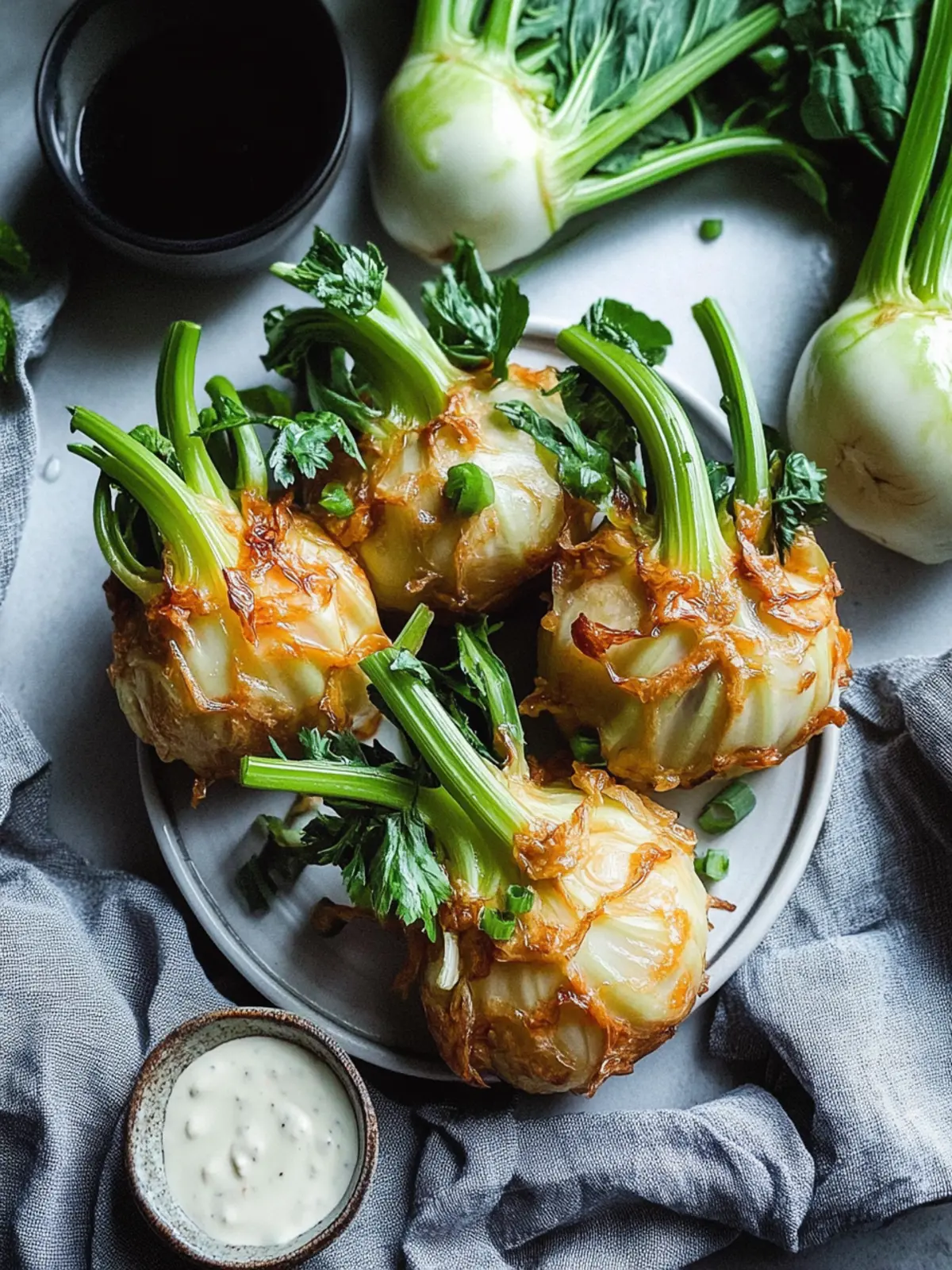 Crispige Kohlrabi Gemüsefrikadellen für den perfekten Snack 2 Kohlrabi Gemüsefrikadellen