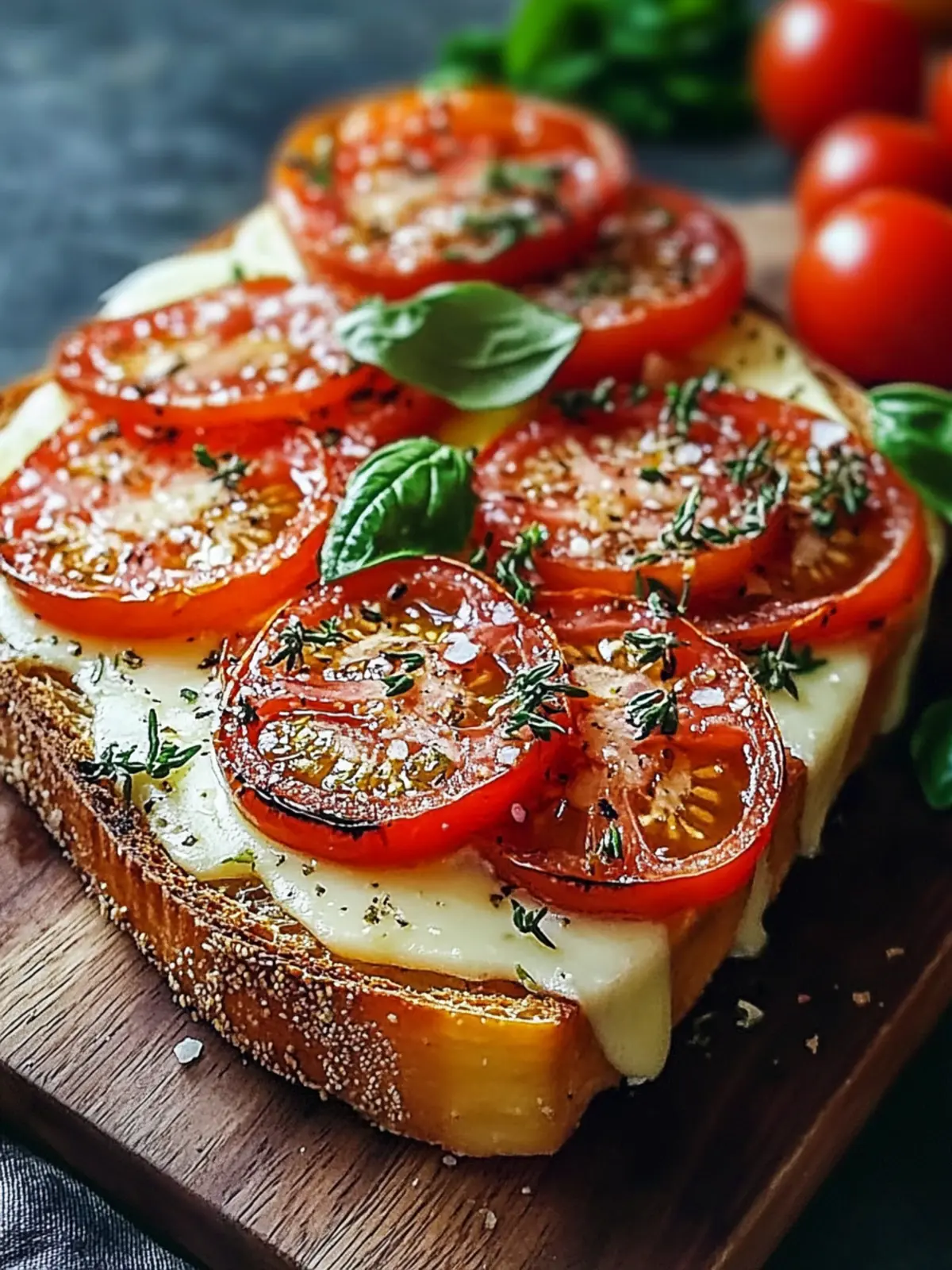 Köstliches Überbackenes Käse- und Tomatenbrot für jeden Snack-Liebhaber 4 Überbackenes Käse- und Tomatenbrot