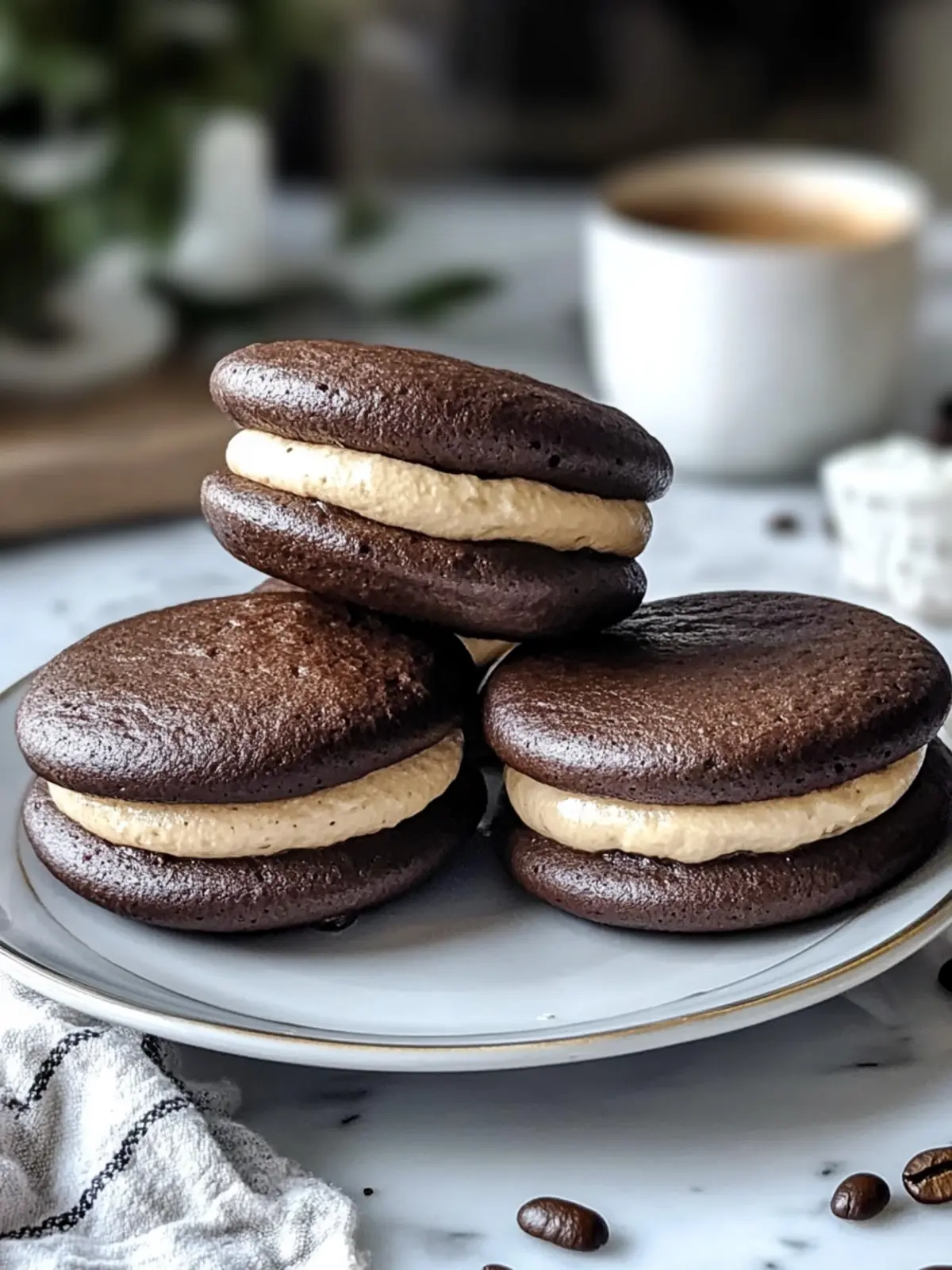 Schokoladenkaffee-Whoopie-Pies mit Whiskey für Genussmomente 2 Schokoladenkaffee-Whoopie-Pies