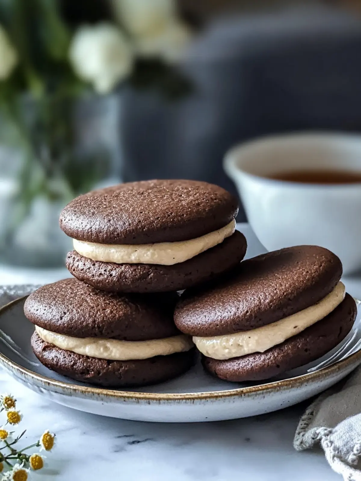 Schokoladenkaffee-Whoopie-Pies mit Whiskey für Genussmomente 3 Schokoladenkaffee-Whoopie-Pies
