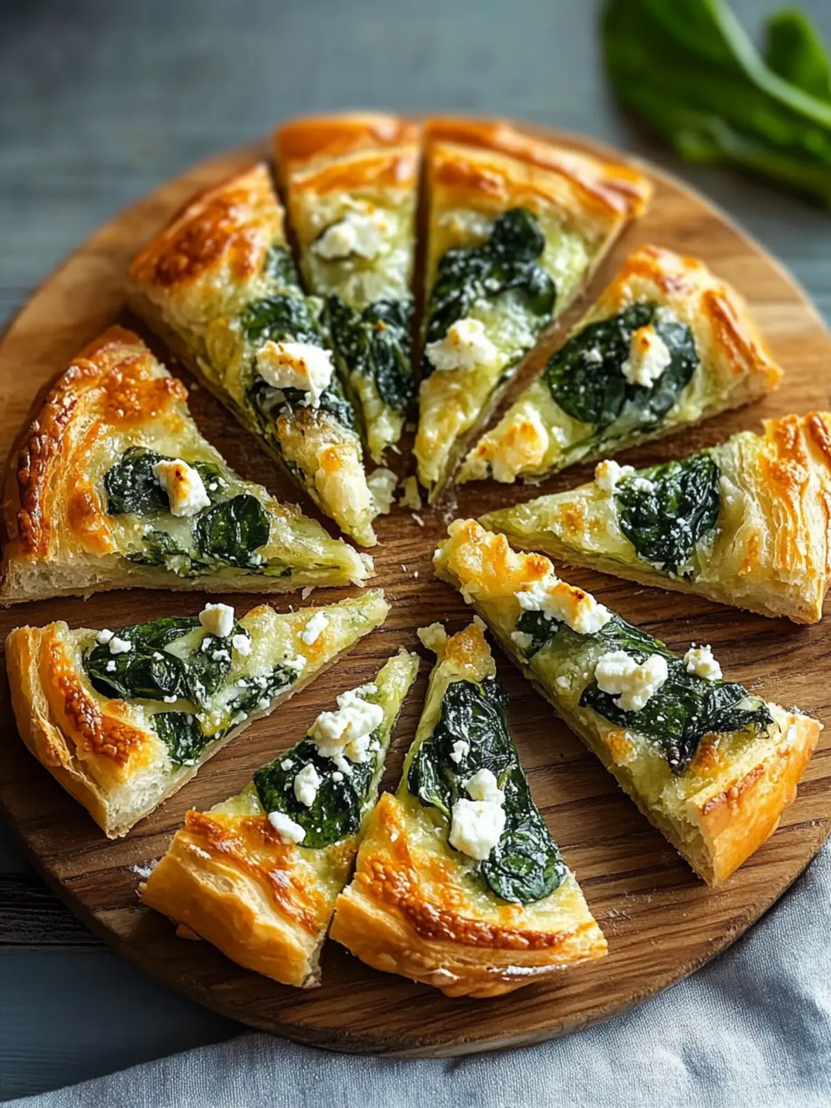 Köstliche Spinat- und Feta-Blätterteig-Drehbar für jede Party 2 Leckere Spinat- und Feta-Blätterteig-Drehbar